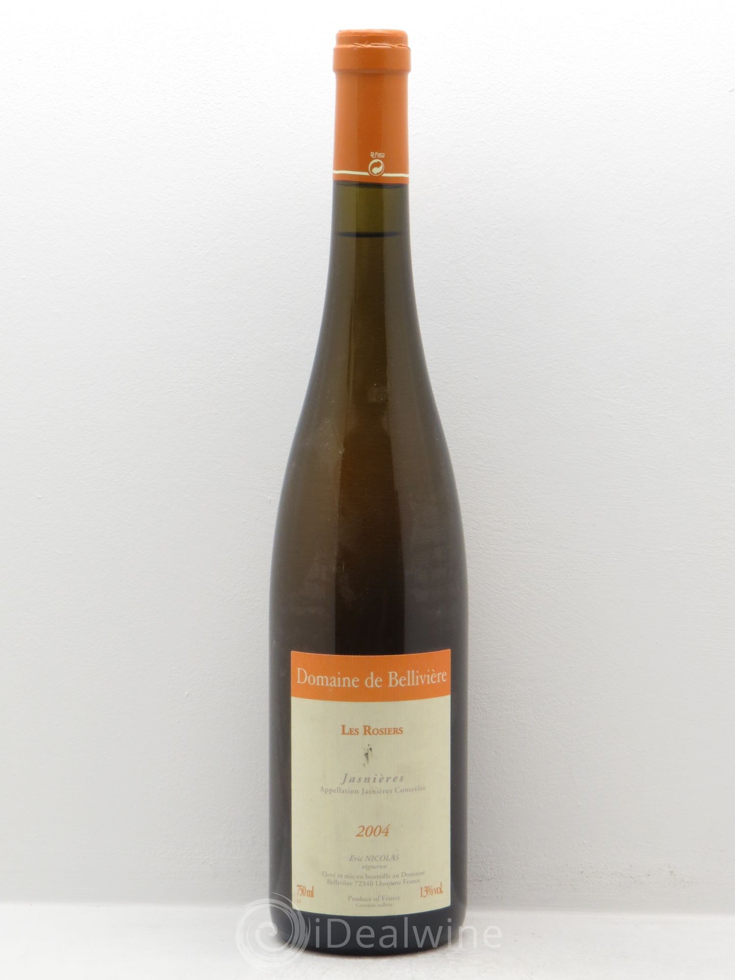 Jasnières Les Rosiers Domaine de Bellivière 2004 - Lot de 1 bouteille - 0
