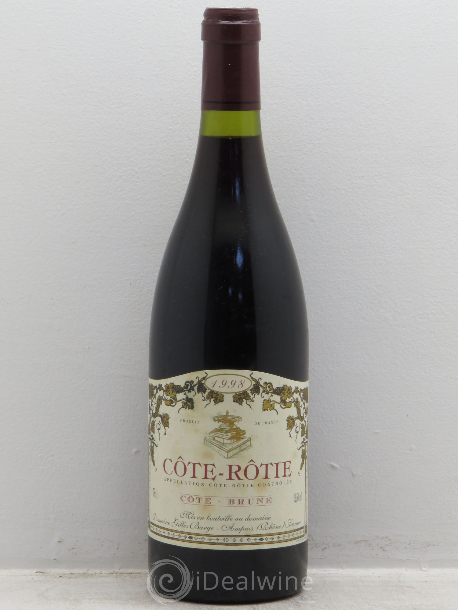 Côte-Rôtie Côte Brune - Gilles Barges 1998 - Posten von 6 Flaschen - 0