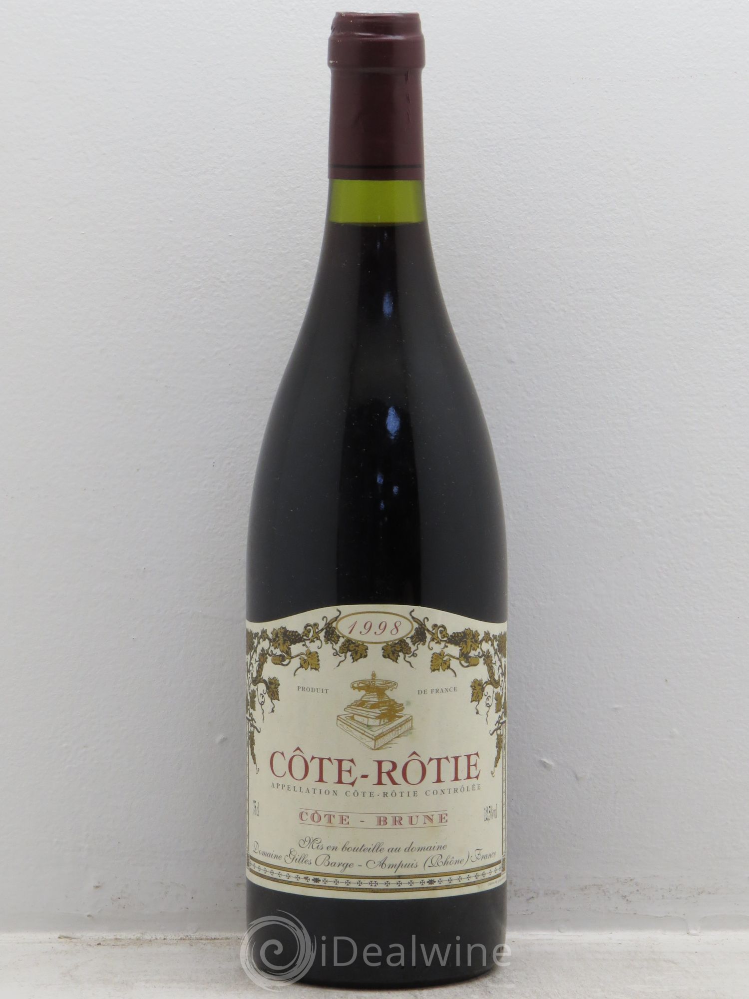 Côte-Rôtie Côte Brune - Gilles Barges 1998 - Posten von 1 Flasche - 0