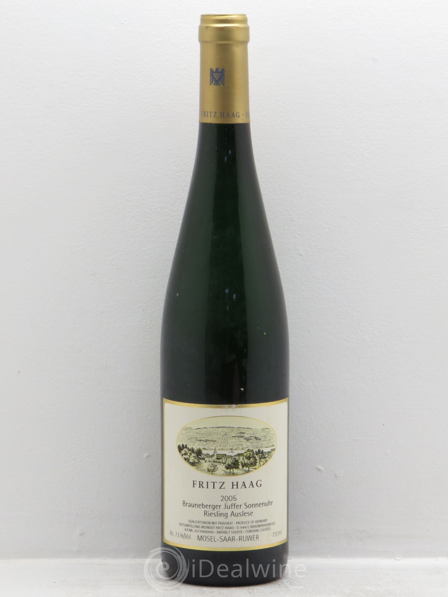 Riesling Fritz Haag Brauneberger Juffer Sonnenuhr Auslese Gold Caps 2005 - Lot de 1 bouteille - 0