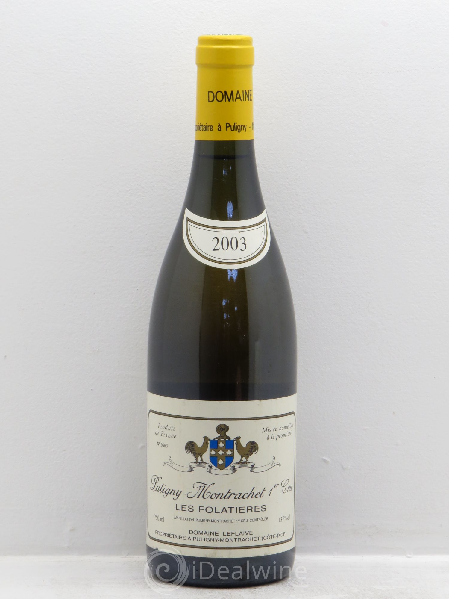 Puligny-Montrachet 1er Cru Les Folatières Leflaive (Domaine) 2003 - Lot de 1 bouteille - 0