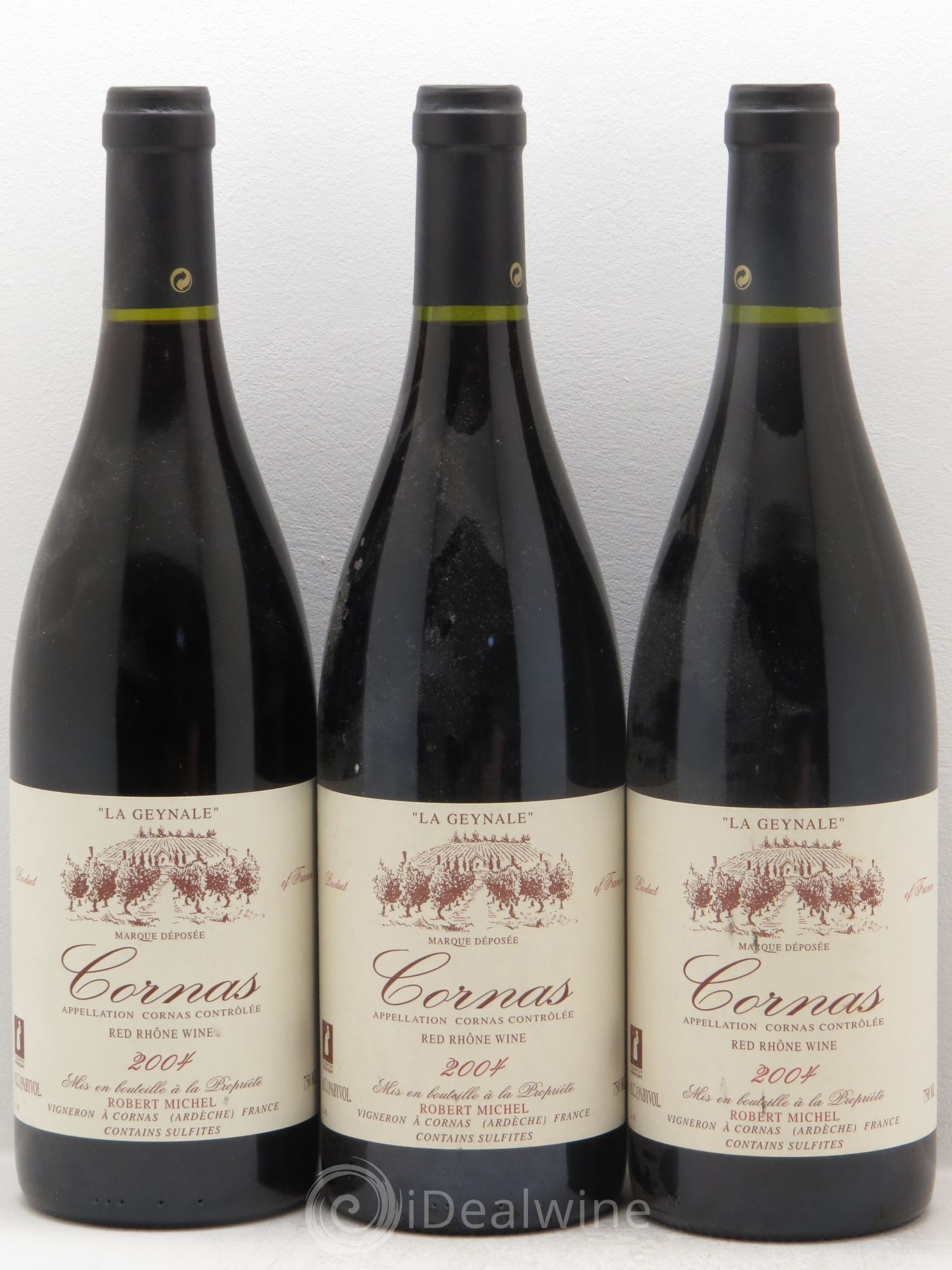 Cornas La Geynale Robert Michel 2004 - Lot de 3 bouteilles - 0