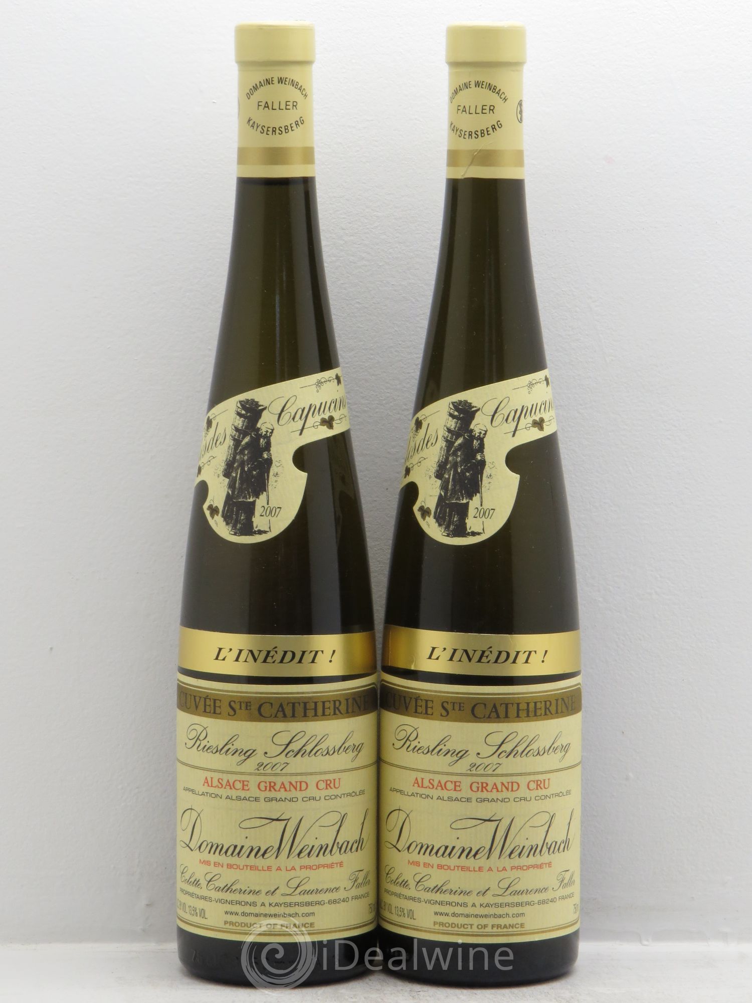 Alsace Grand Cru Schlossberg Riesling Weinbach (Domaine) L'Inédit 2007 - Lot de 2 bouteilles - 0