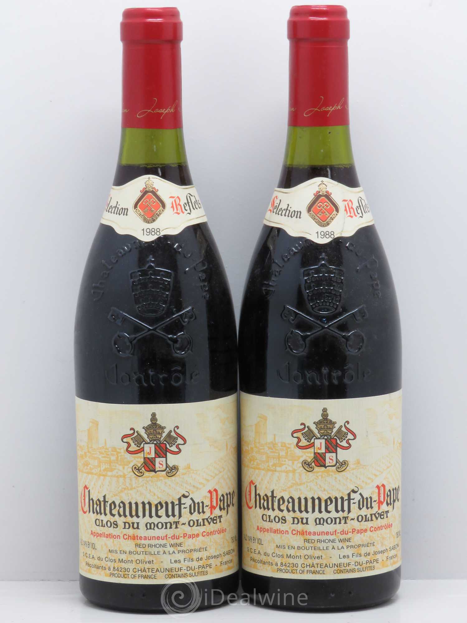 Châteauneuf-du-Pape Clos du Mont-Olivet 1988 - Lot de 2 bouteilles - 0