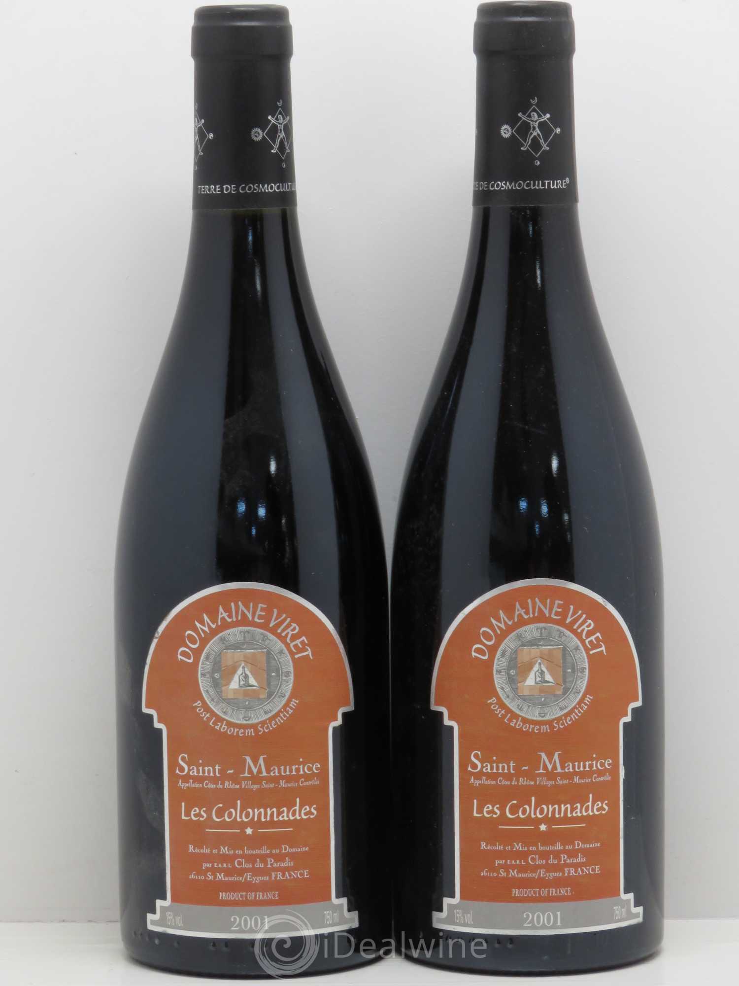 Côtes-du-Rhône Villages Les Colonnades Domaine Viret 2001 - Posten von 2 Flaschen - 0