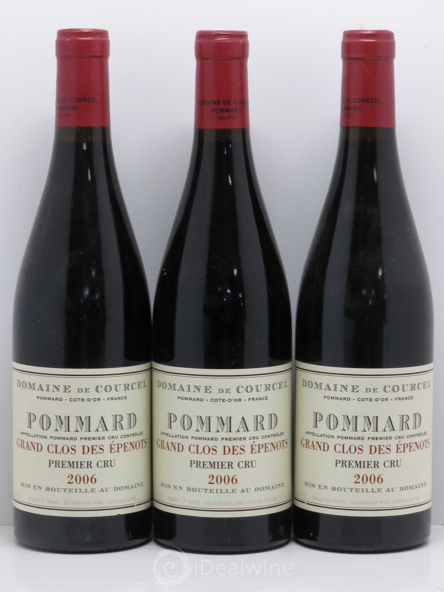 Pommard 1er Cru Grand Clos des Epenots de Courcel (Domaine) 2006 - Lot de 3 bouteilles - 0
