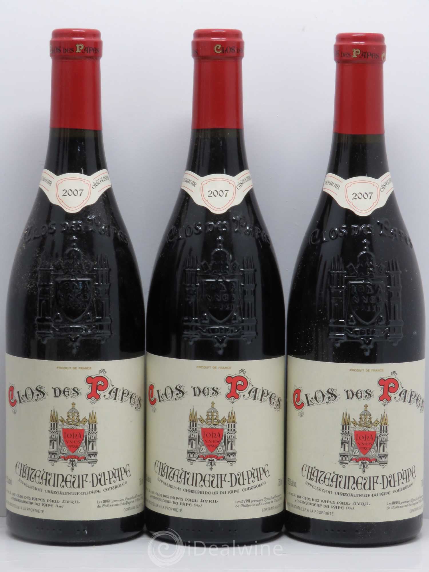 Châteauneuf-du-Pape Clos des Papes - Paul Avril 2007 - Lot de 6 bouteilles - 1