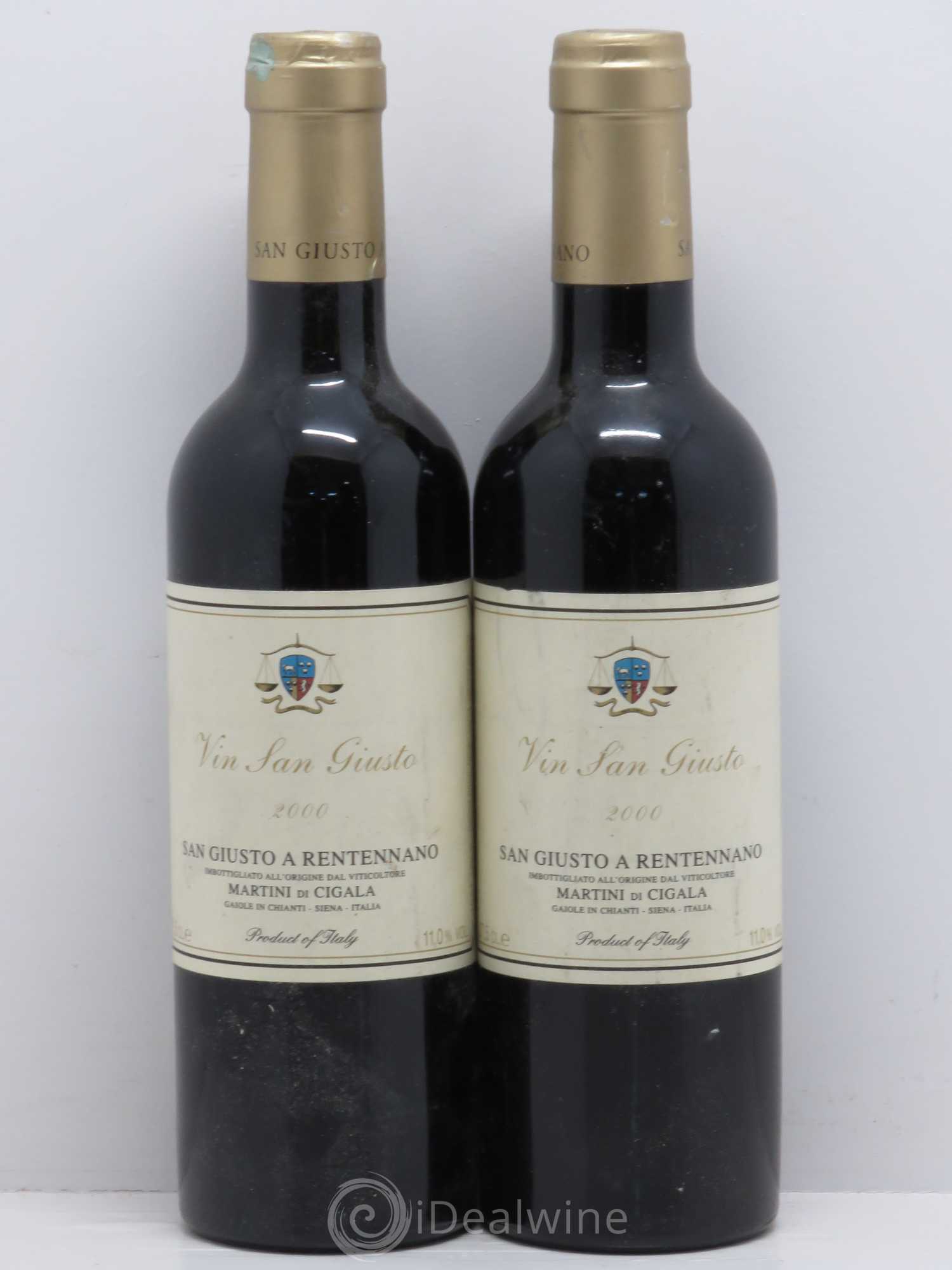 Italie Fattoria San Giusto a Rentennano Vin San Giusto (Toscane) 2000 - Posten von 2 Demi-Flaschen - 0