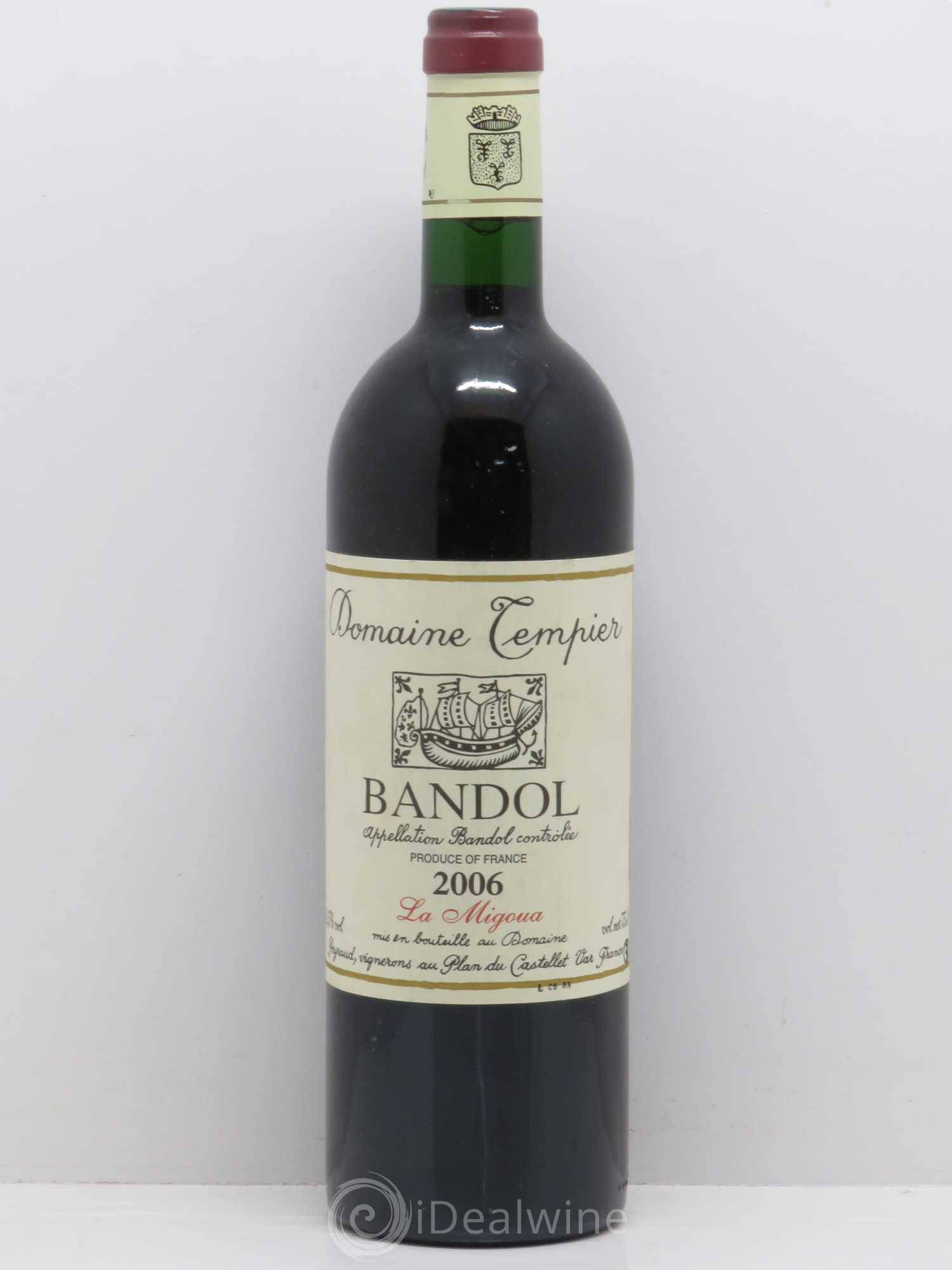 Bandol Domaine Tempier Cuvée La Migoua Famille Peyraud 2006 - Lot de 1 bouteille - 0