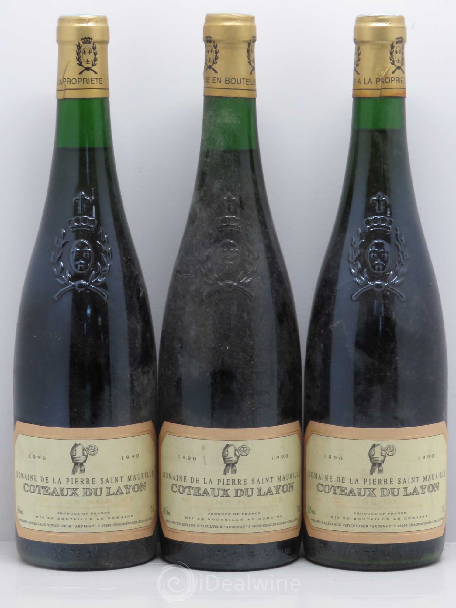 Coteaux du Layon Grains Nobles Domaine Pierre Saint Maurelle Philippe Delesvaux 1990 - Posten von 6 Flaschen - 2