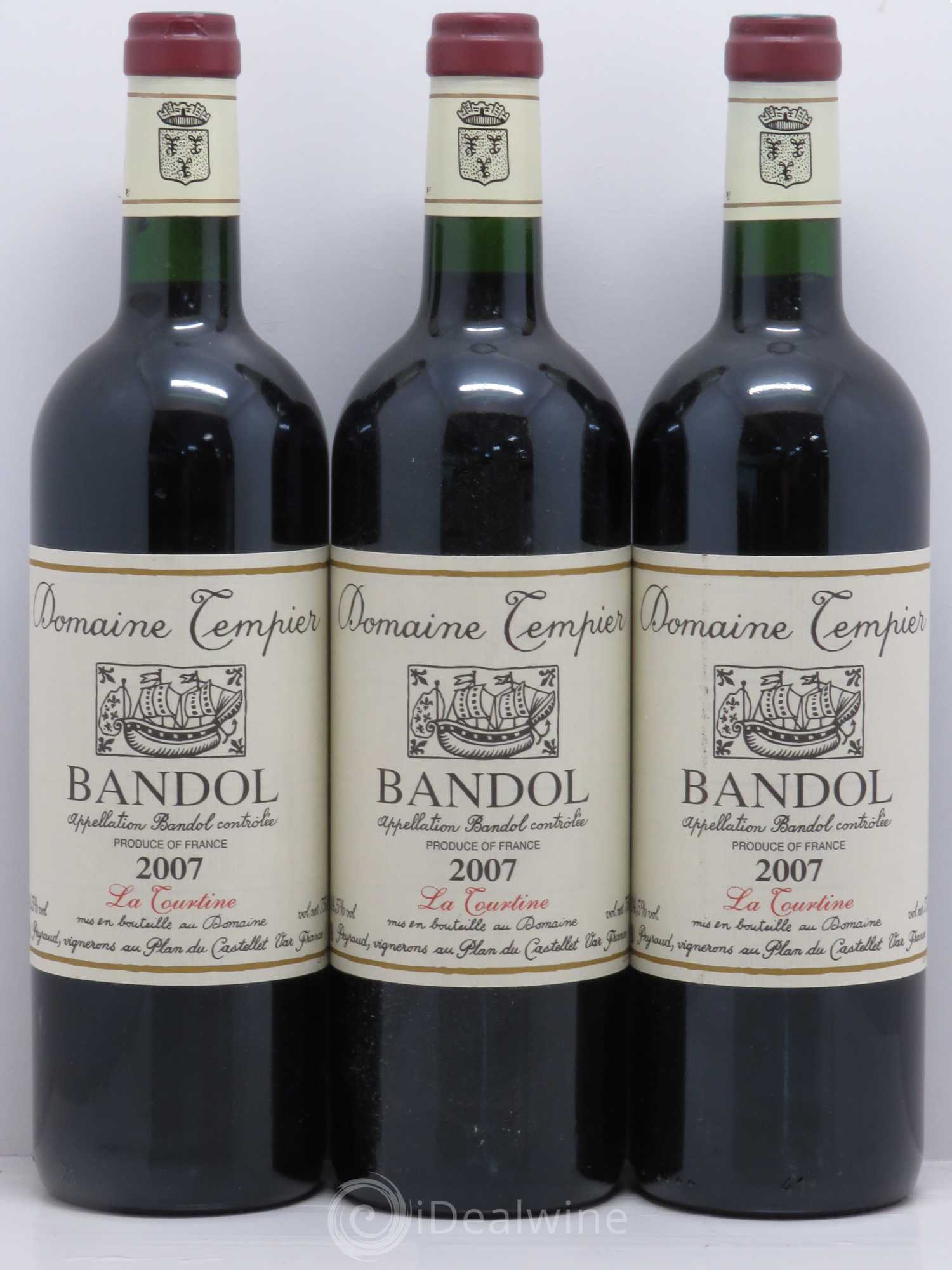 Bandol Domaine Tempier La Tourtine Famille Peyraud 2007 - Lot de 3 bouteilles - 0