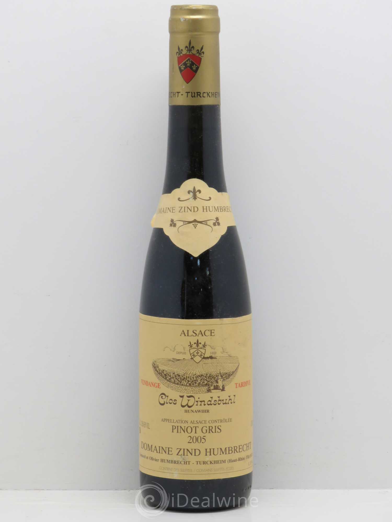 Alsace Pinot Gris (anciennement Tokay) Vendanges Tardives Clos Windsbuhl Zind-Humbrecht (Domaine) 2005 - Posten von 1 Demi-Flasche - 0
