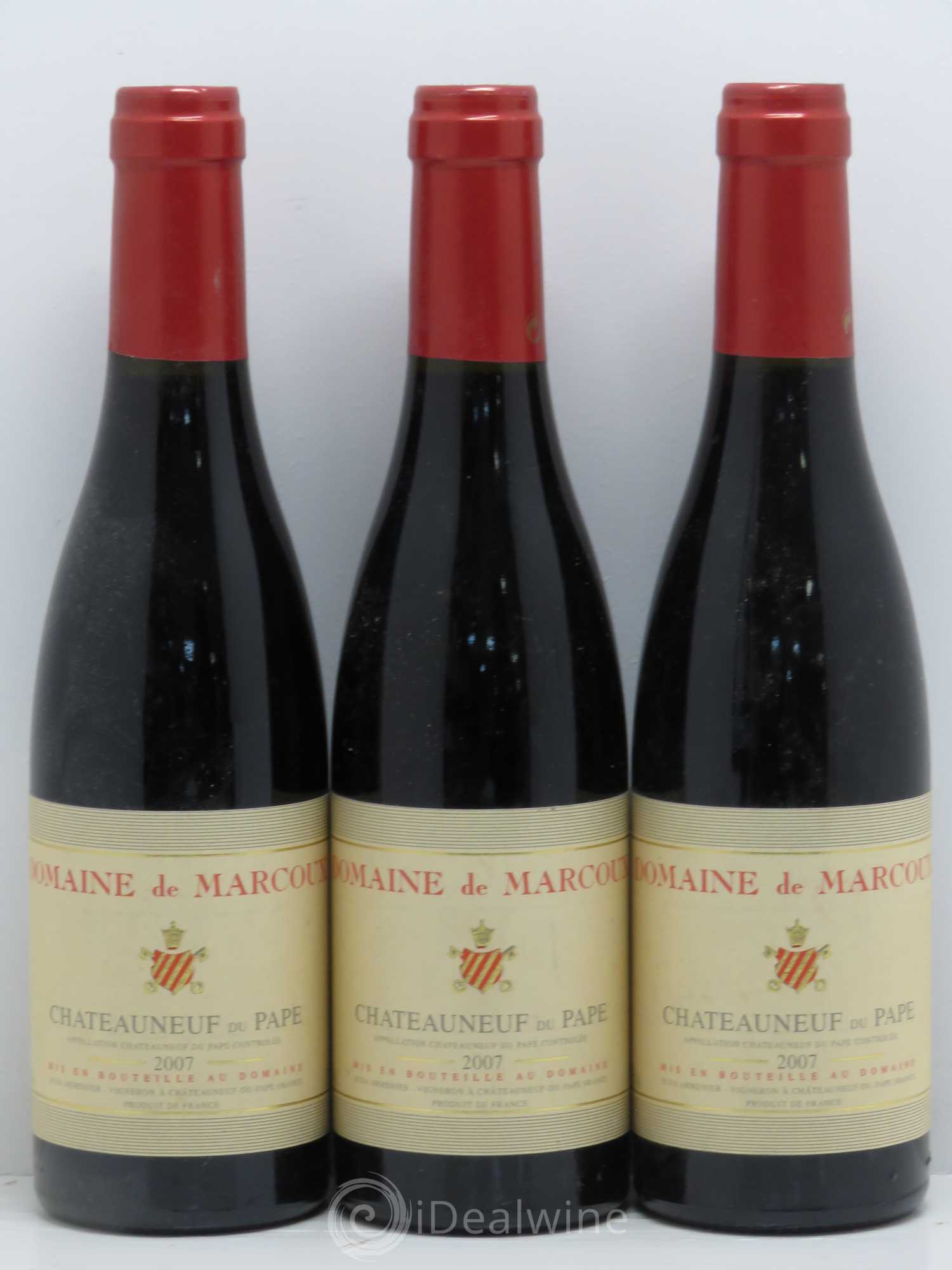 Châteauneuf-du-Pape Marcoux (Domaine de) 2007 - Lot de 5 demi bouteilles - 1