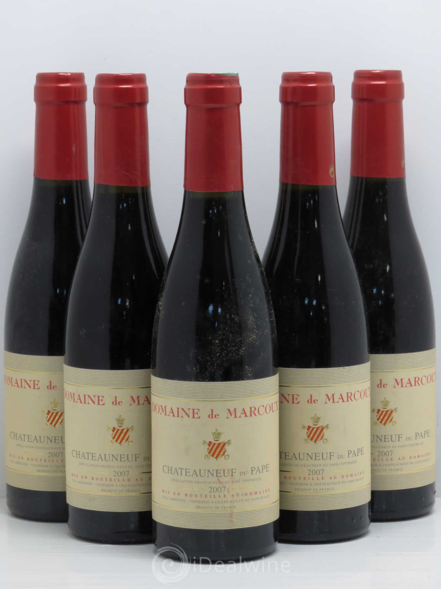 Châteauneuf-du-Pape Marcoux (Domaine de) 2007 - Lot de 5 demi bouteilles - 0