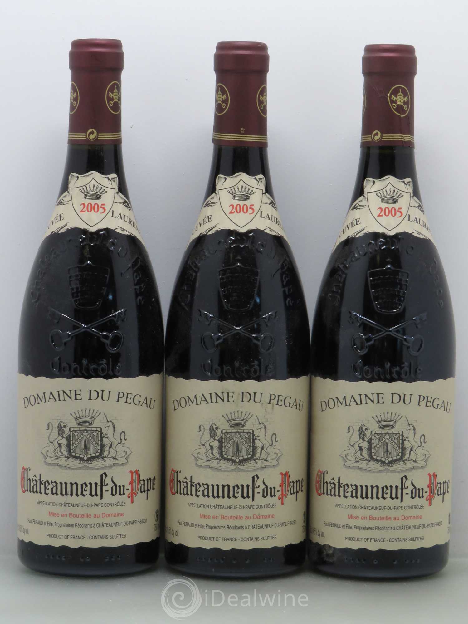 Châteauneuf-du-Pape Domaine du Pégau Cuvée Laurence Paul et Laurence Féraud 2005 - Lot de 3 bouteilles - 0