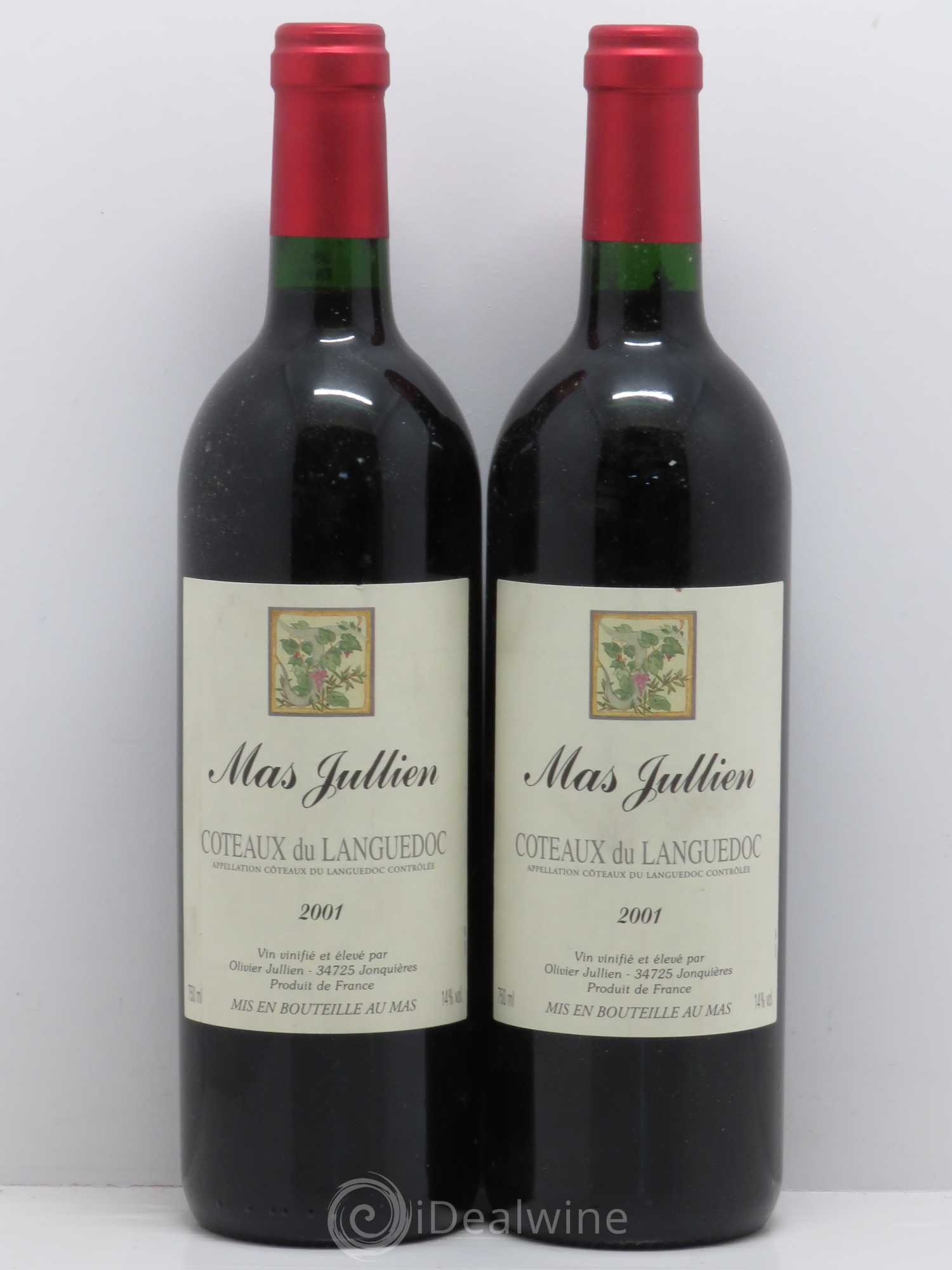Terrasses du Larzac Mas Jullien Olivier Jullien 2001 - Lot de 2 bouteilles - 0