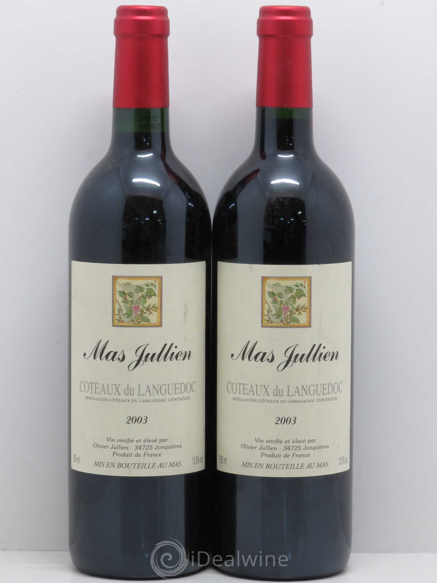 Terrasses du Larzac Mas Jullien Olivier Jullien 2003 - Lot de 2 bouteilles - 0