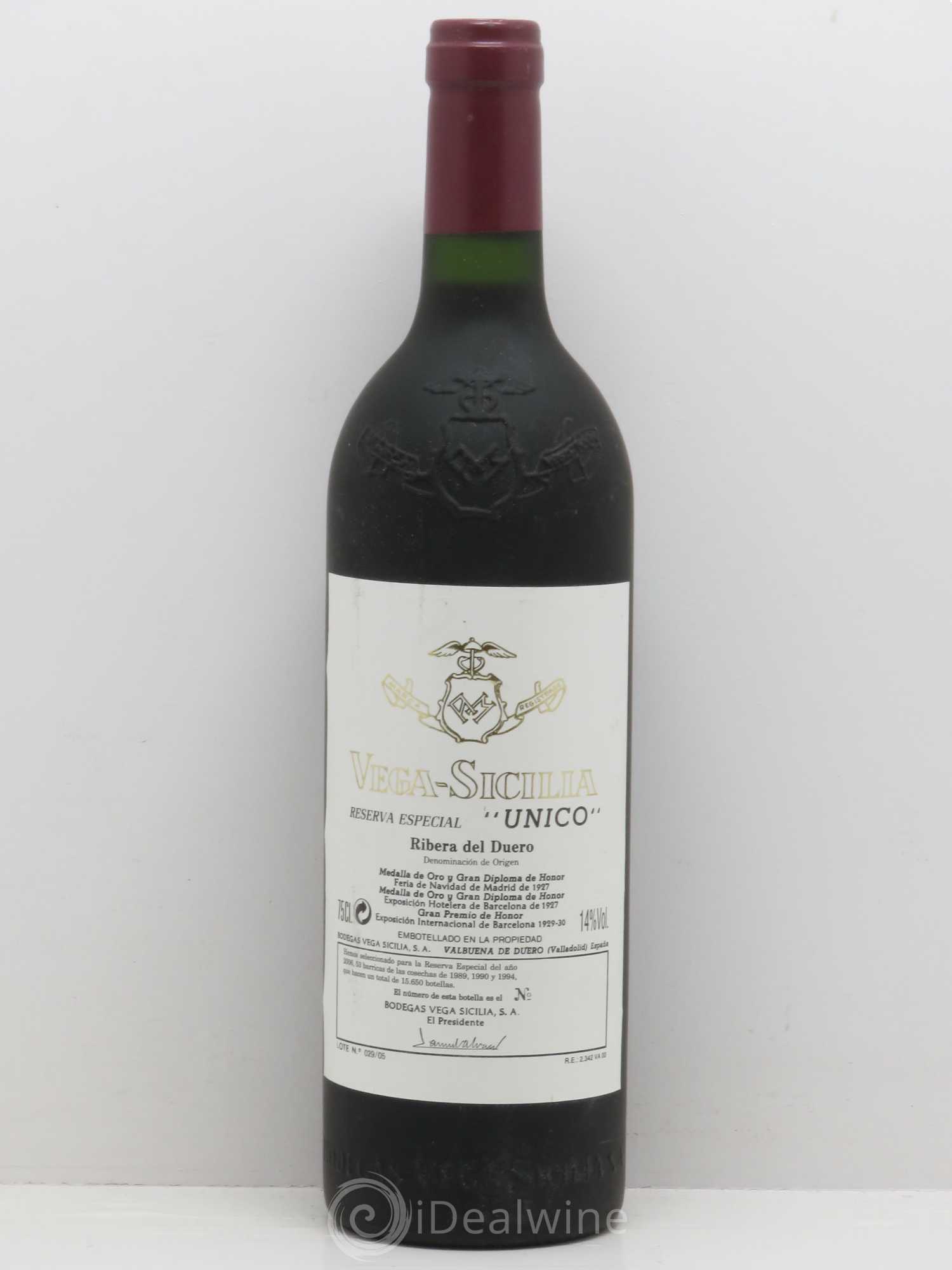 Ribera Del Duero Vega Sicilia Unico Reserva Especial Famille Alvarez - Lot de 1 bouteille - 0