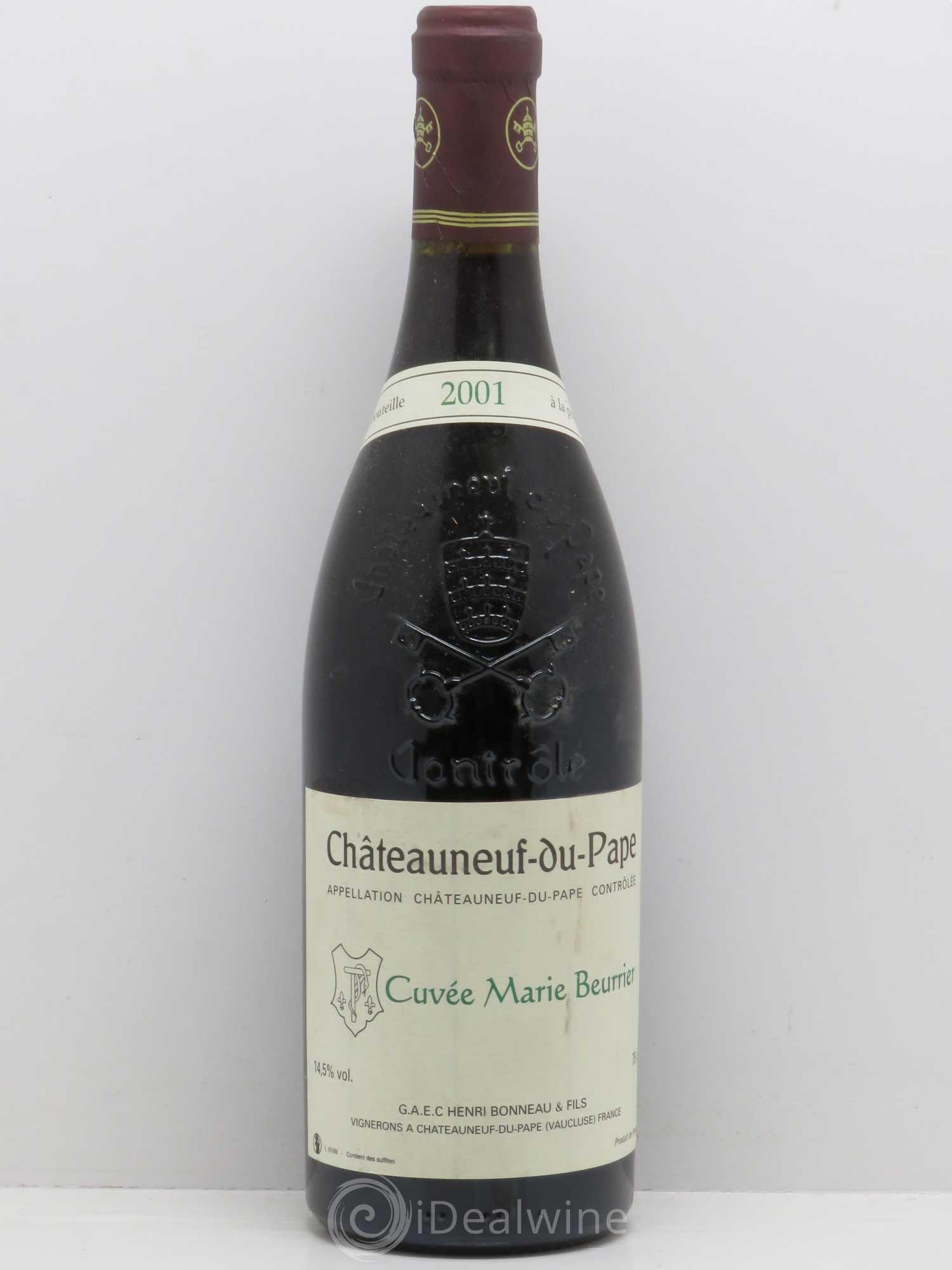 Châteauneuf-du-Pape Marie Beurrier Henri Bonneau & Fils 2001 - Lot de 1 bouteille - 0