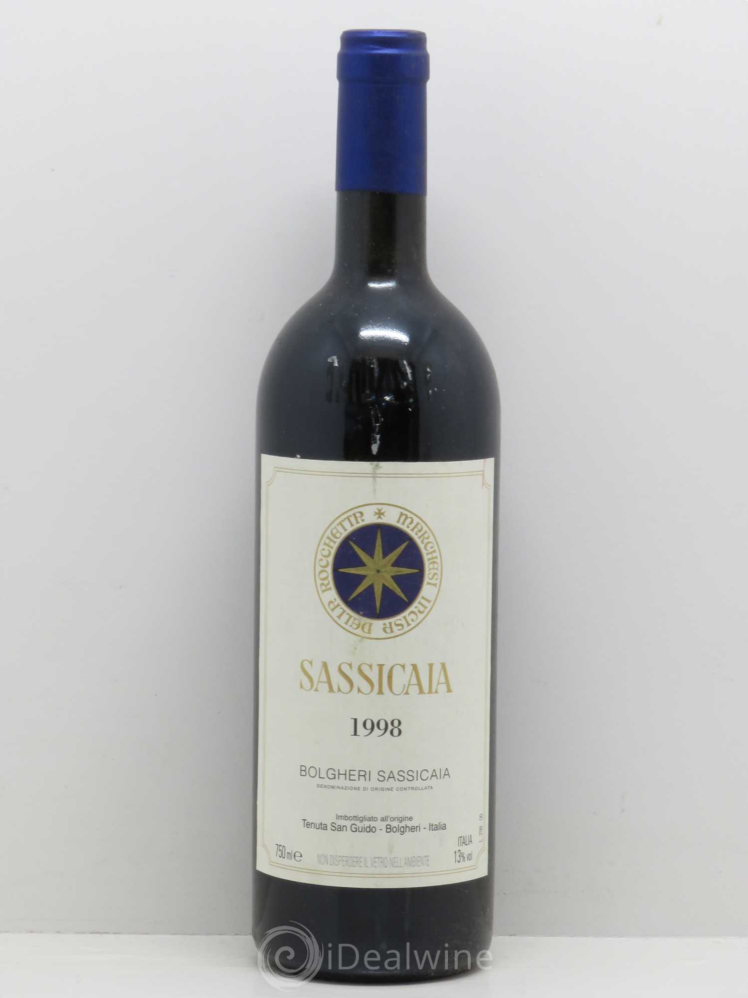 Bolgheri DOC Sassicaia Tenuta San Guido 1998 - Lot de 1 bouteille - 0