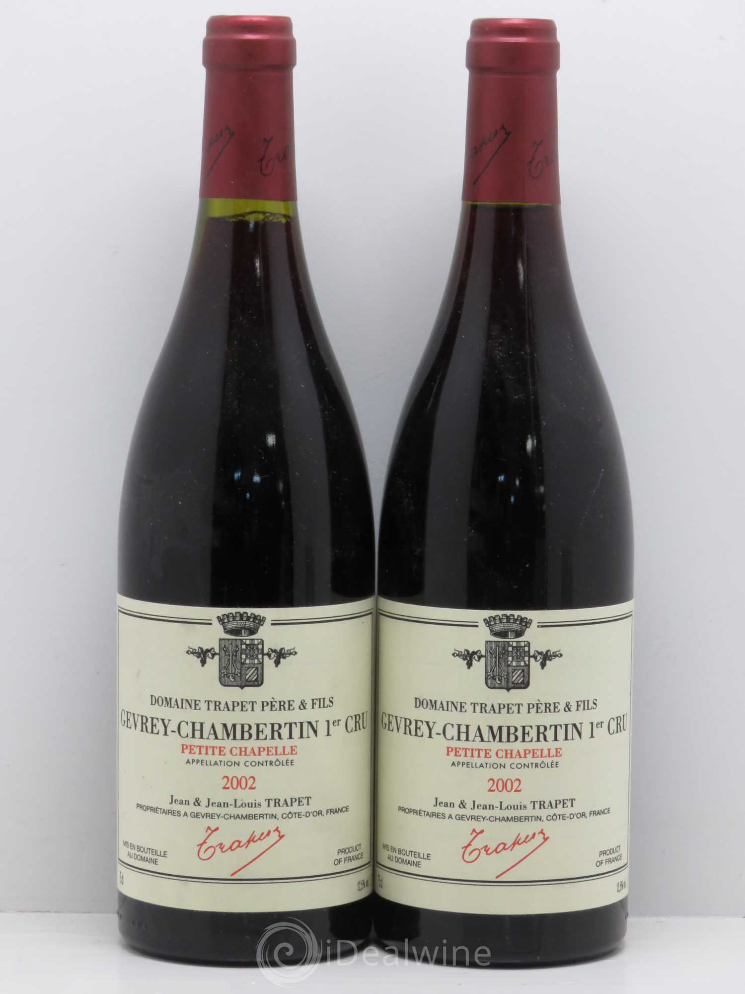 Gevrey-Chambertin 1er Cru Petite Chapelle Domaine Trapet 2002 - Lot de 2 bouteilles - 0