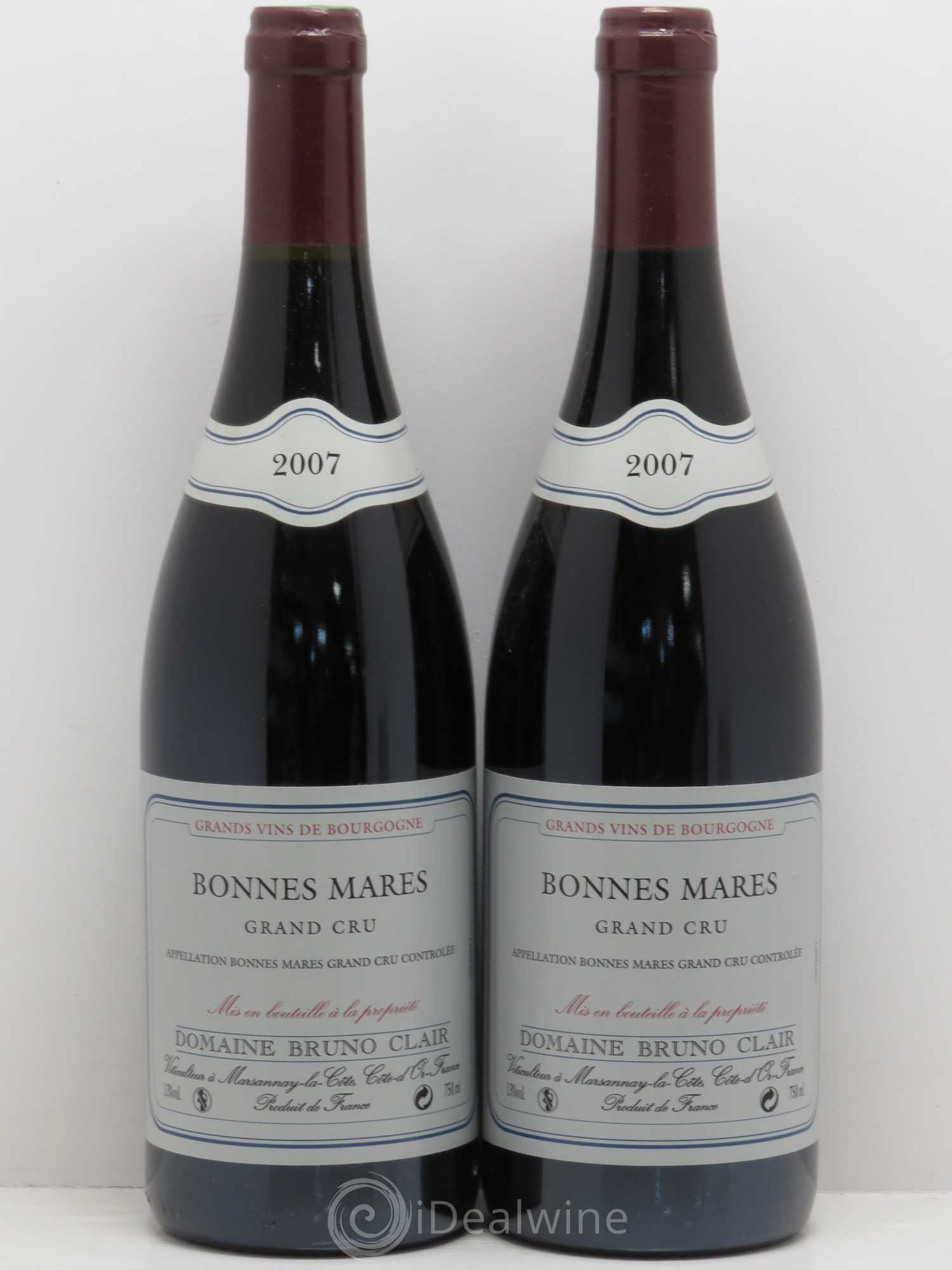 Bonnes-Mares Grand Cru Bruno Clair (Domaine) 2007 - Lot de 2 bouteilles - 0