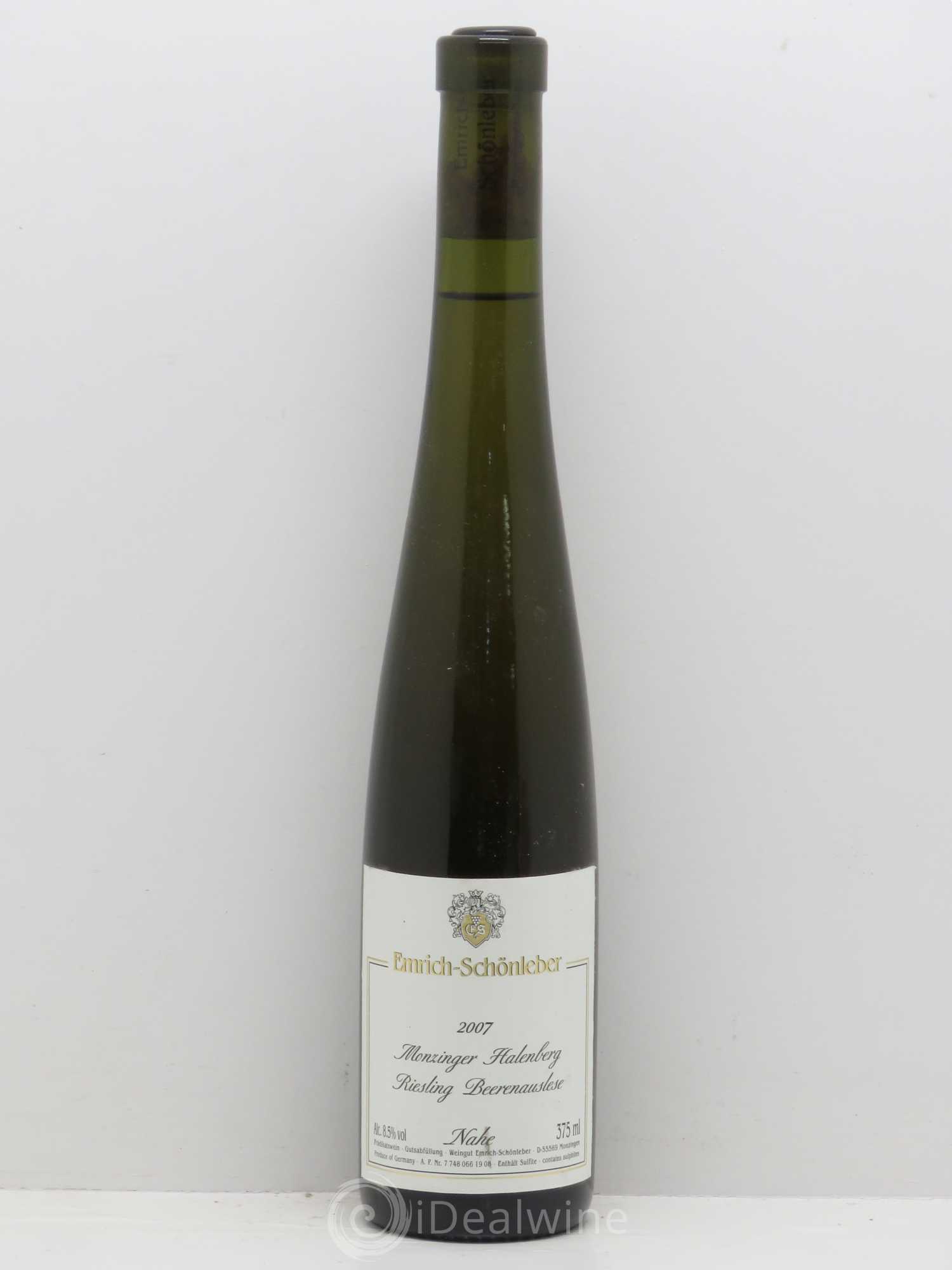 Allemagne Mosel-Saar Emrich Schonleber Monzinger Halenberg Beerenauslese 2007 - Posten von 1 Demi-Flasche - 0