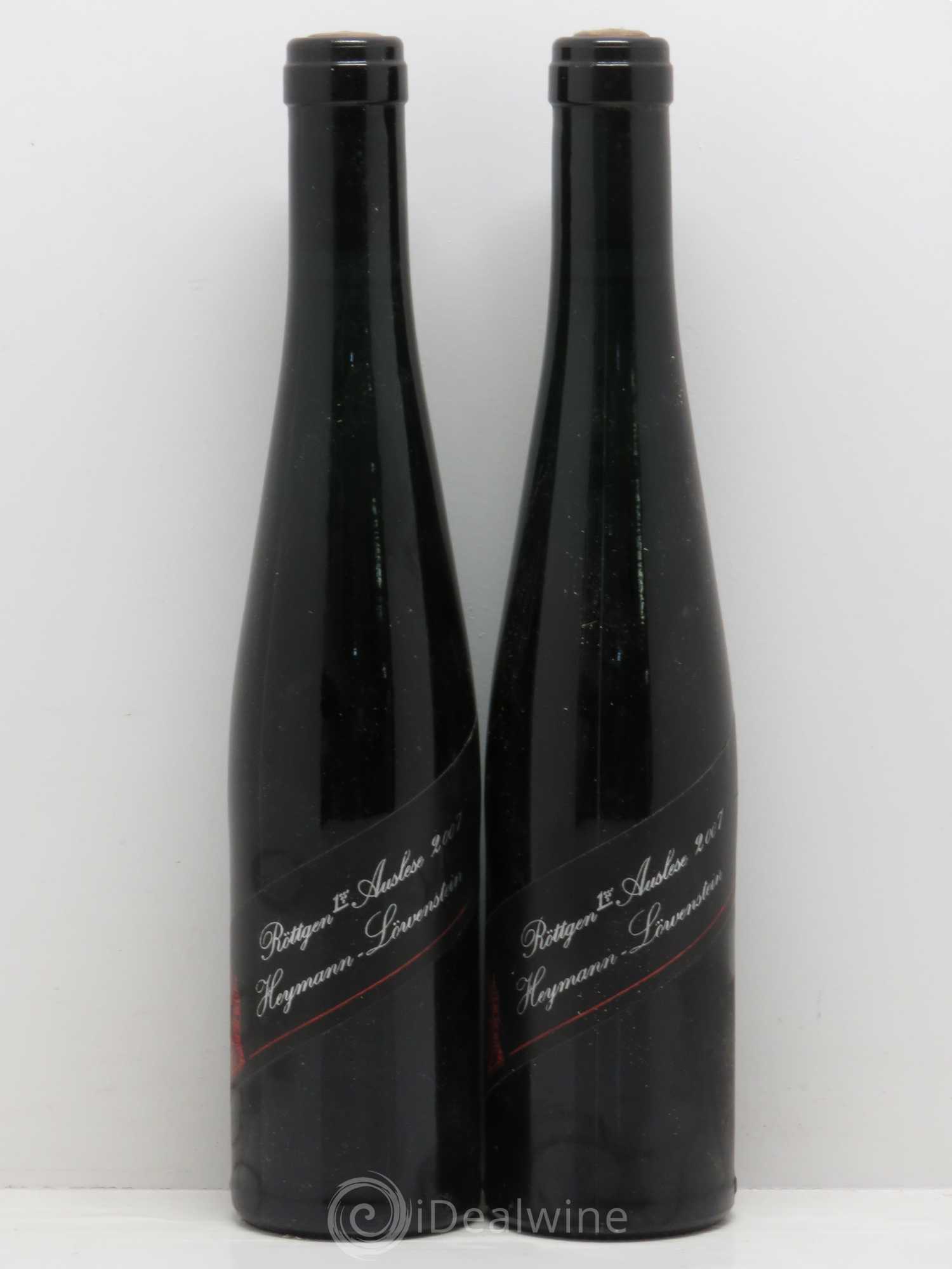 Allemagne Mosel-Saar Heymann Lowenstein Rottgen Auslese (sans prix de réserve) 2007 - Posten von 2 Demi-Flaschen - 0