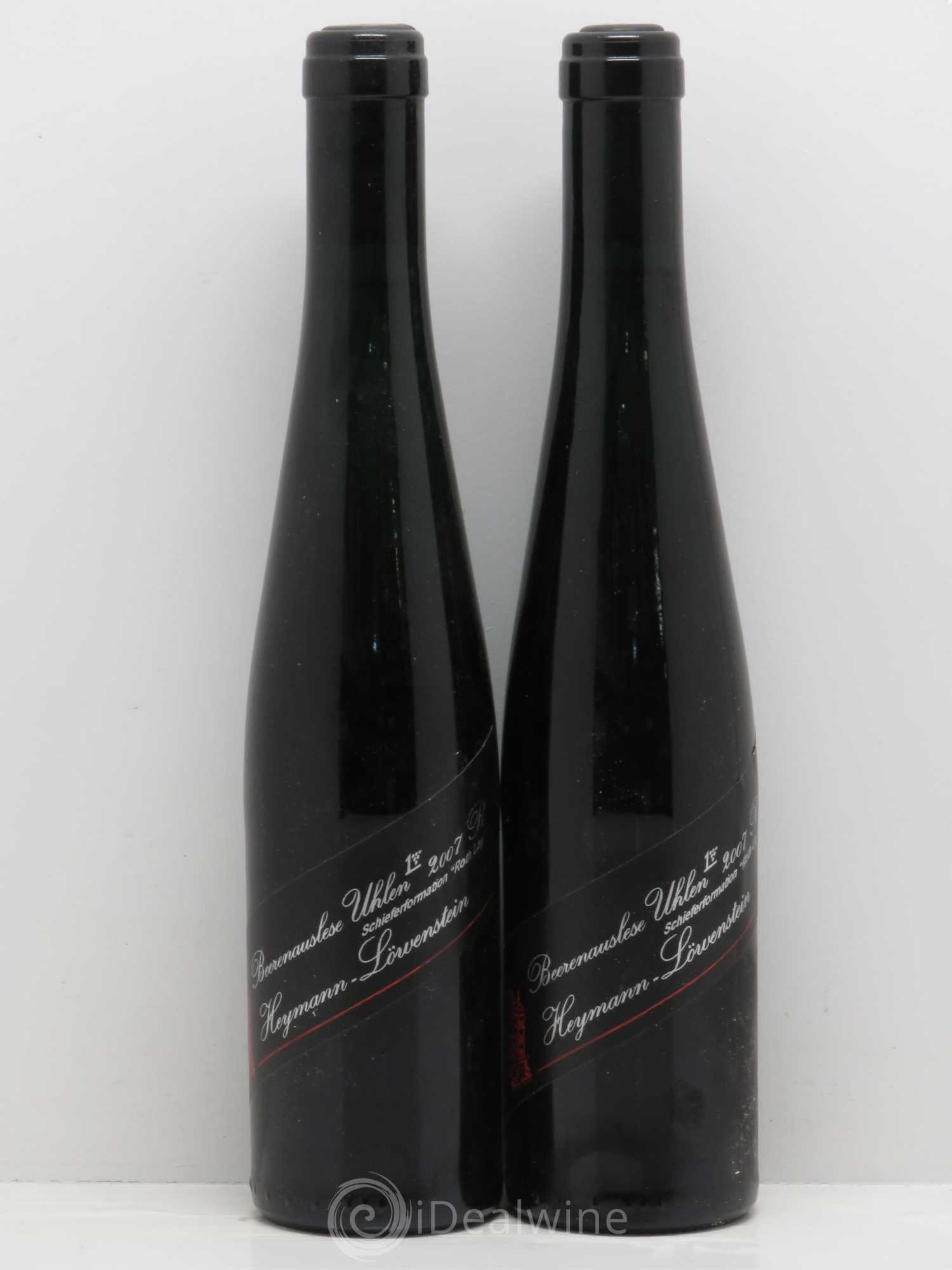 Allemagne Mosel-Saar Heymann Lowenstein Uhlen Beerenauslese schieferformation Roth lay (sans prix de réserve) 2007 - Posten von 2 Demi-Flaschen - 0