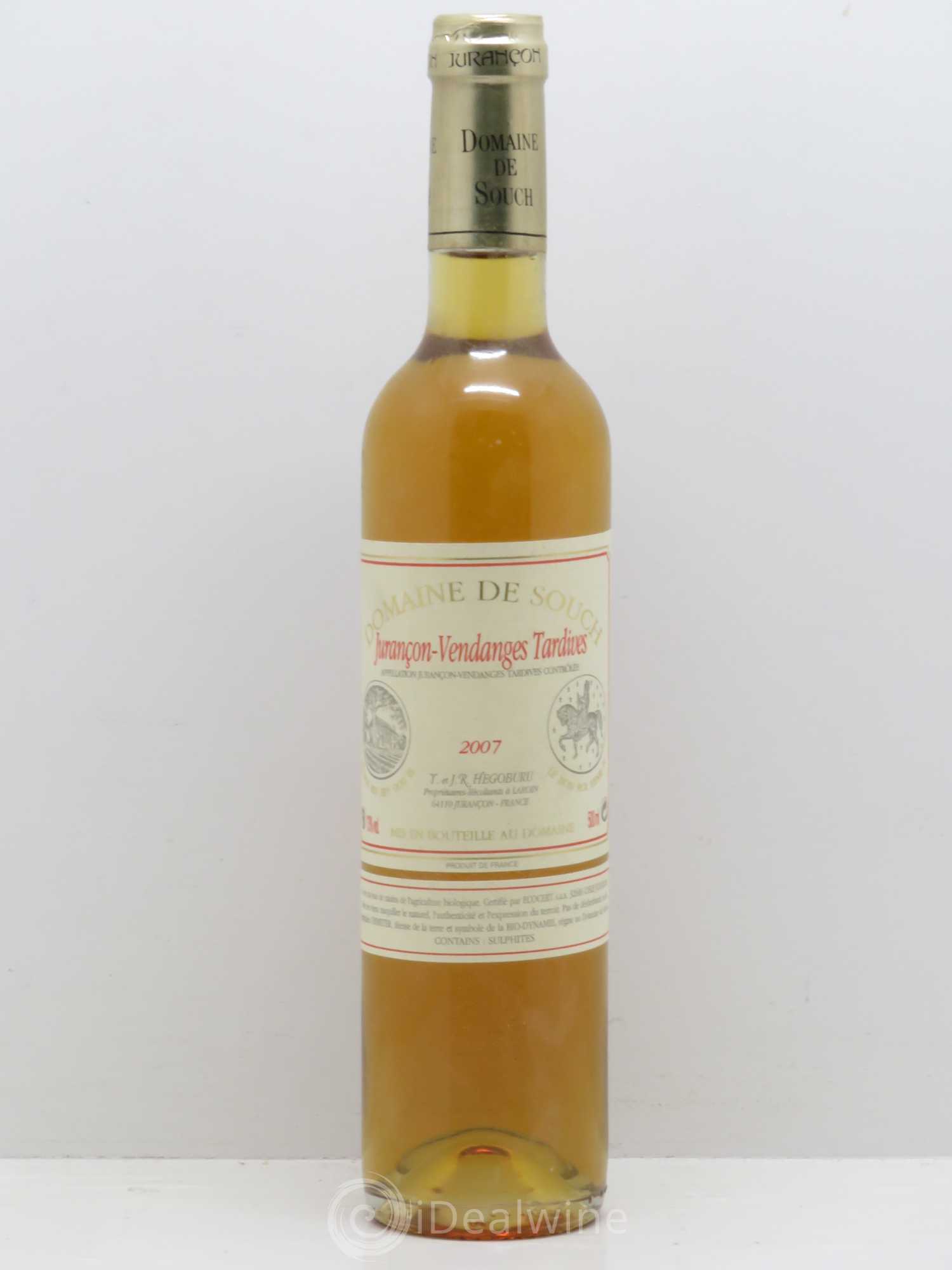 Jurançon sec Souch (Domaine de) Vendanges Tardives 2007 - Lot de 1 bouteille - 0