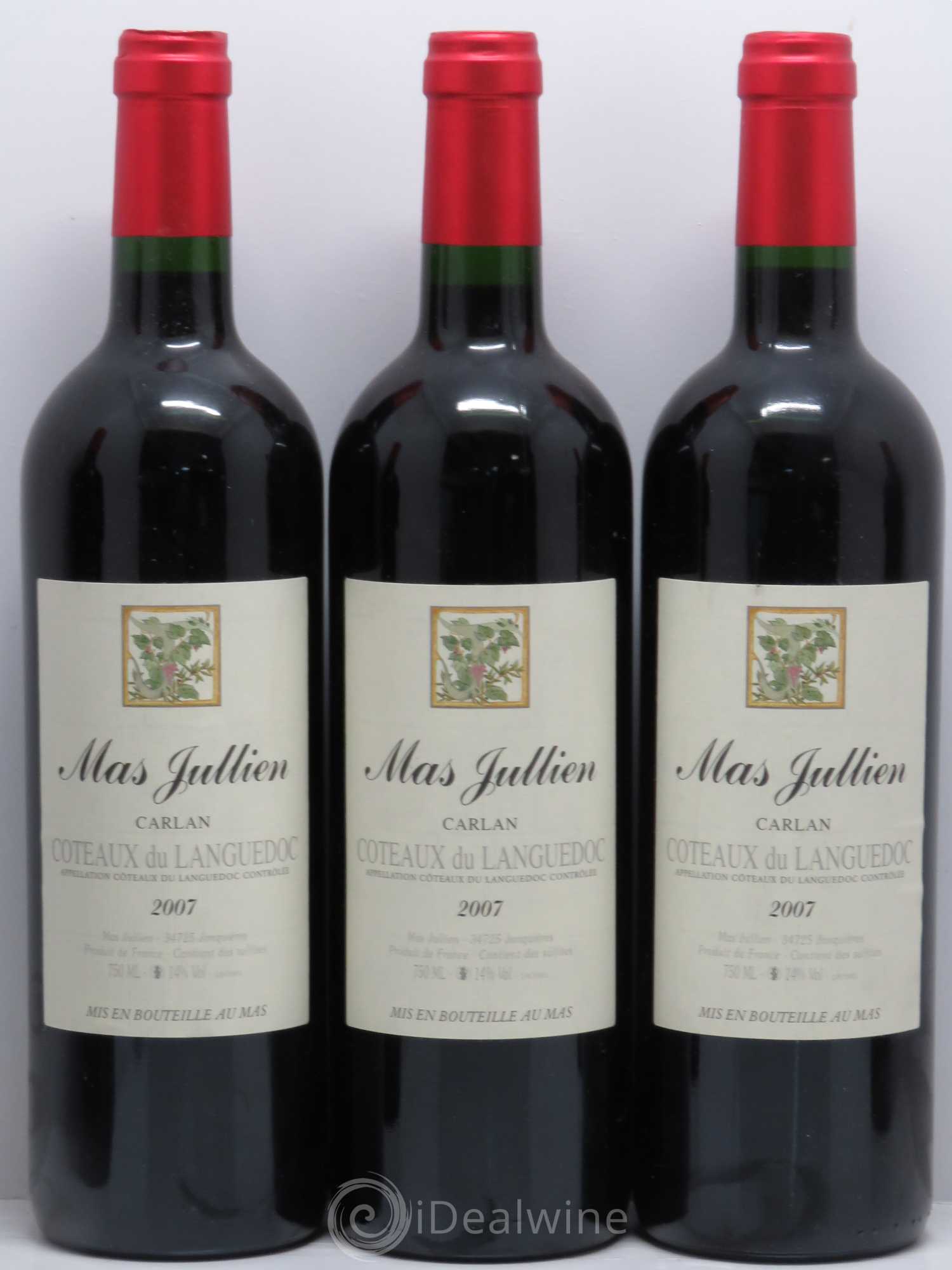 Terrasses du Larzac Mas Jullien Carlan Olivier Jullien 2007 - Lot de 5 bouteilles - 1