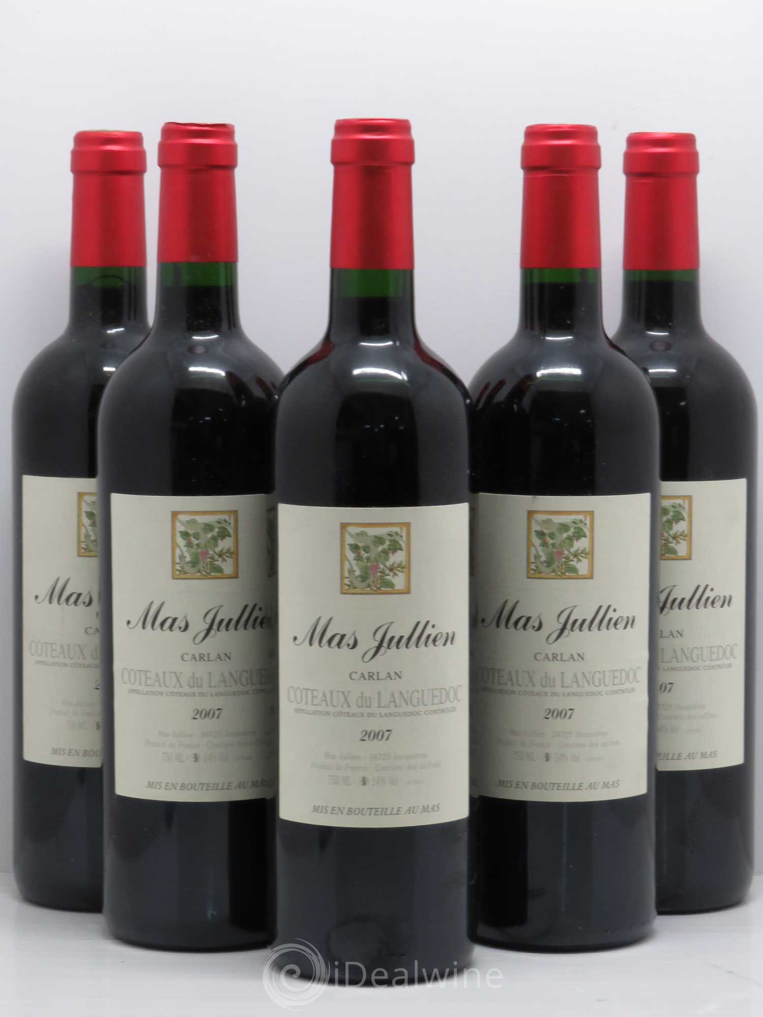 Terrasses du Larzac Mas Jullien Carlan Olivier Jullien 2007 - Lot de 5 bouteilles - 0
