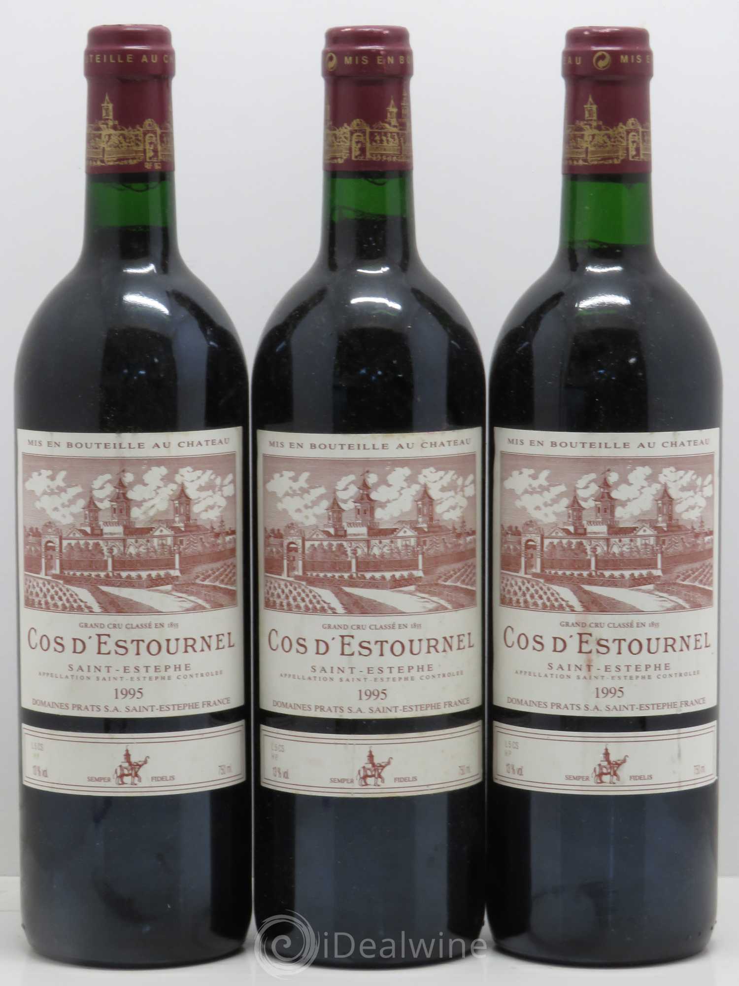 Cos d'Estournel 2ème Grand Cru Classé 1995 - Lot de 3 bouteilles - 0