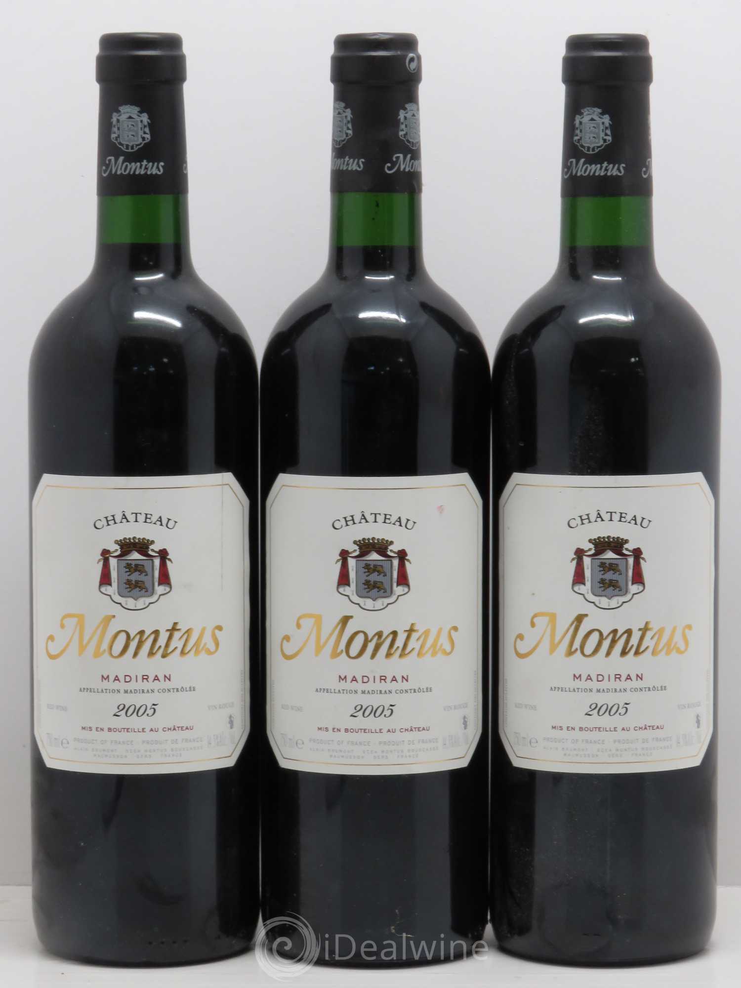 Madiran Château Montus Alain Brumont 2005 - Lot de 3 bouteilles - 0