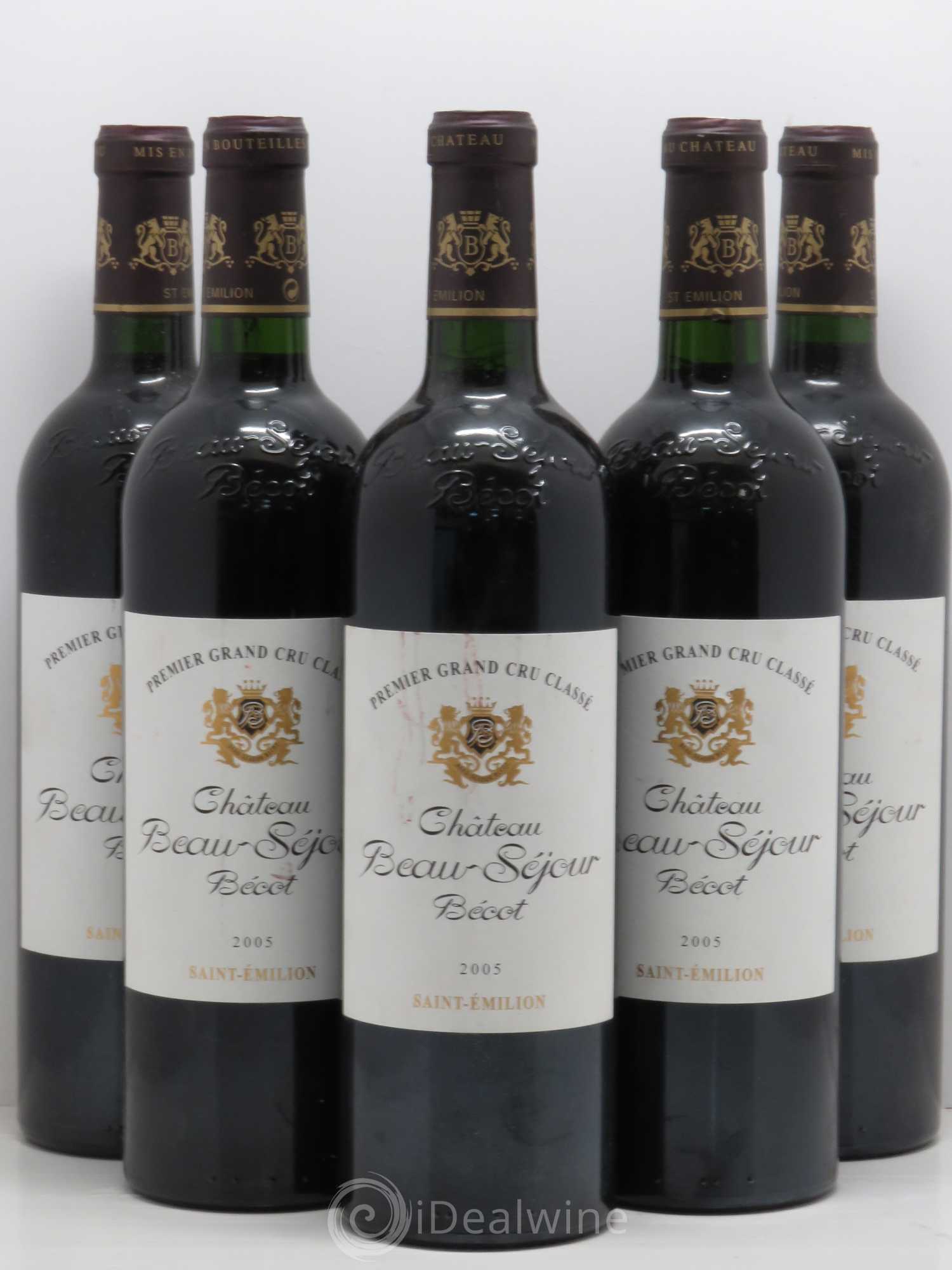Château Beau-Séjour Bécot 1er Grand Cru Classé B 2005 - Lot de 5 bouteilles - 0