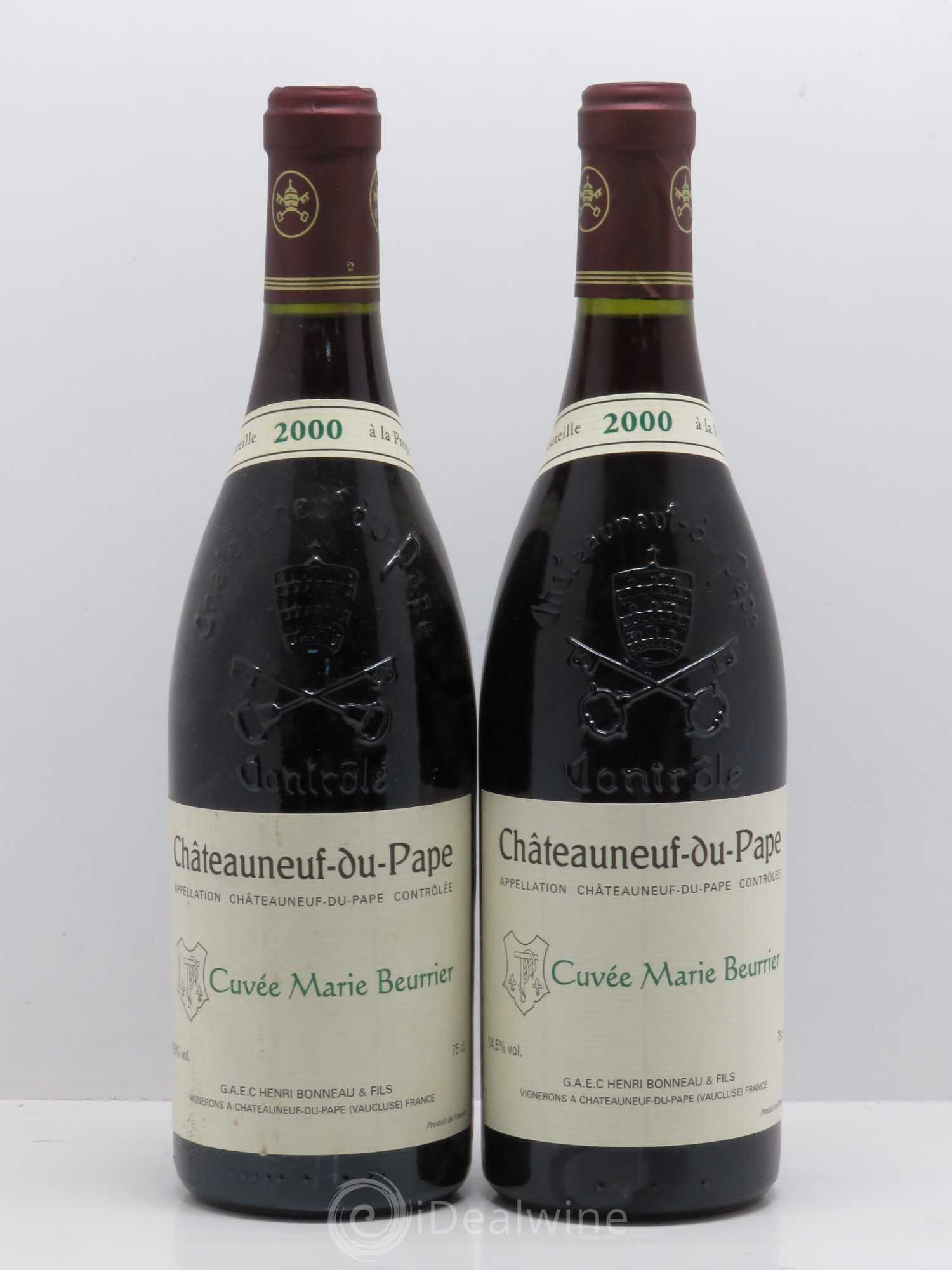 Châteauneuf-du-Pape Marie Beurrier Henri Bonneau & Fils 2000 - Lot de 2 bouteilles - 0