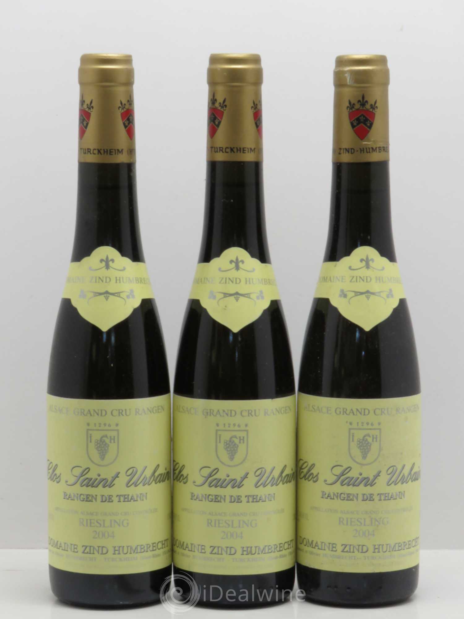 Alsace Riesling Grand Cru Rangen de Thann Clos Saint Urbain Zind-Humbrecht (Domaine) 2004 - Posten von 6 Demi-Flaschen - 1