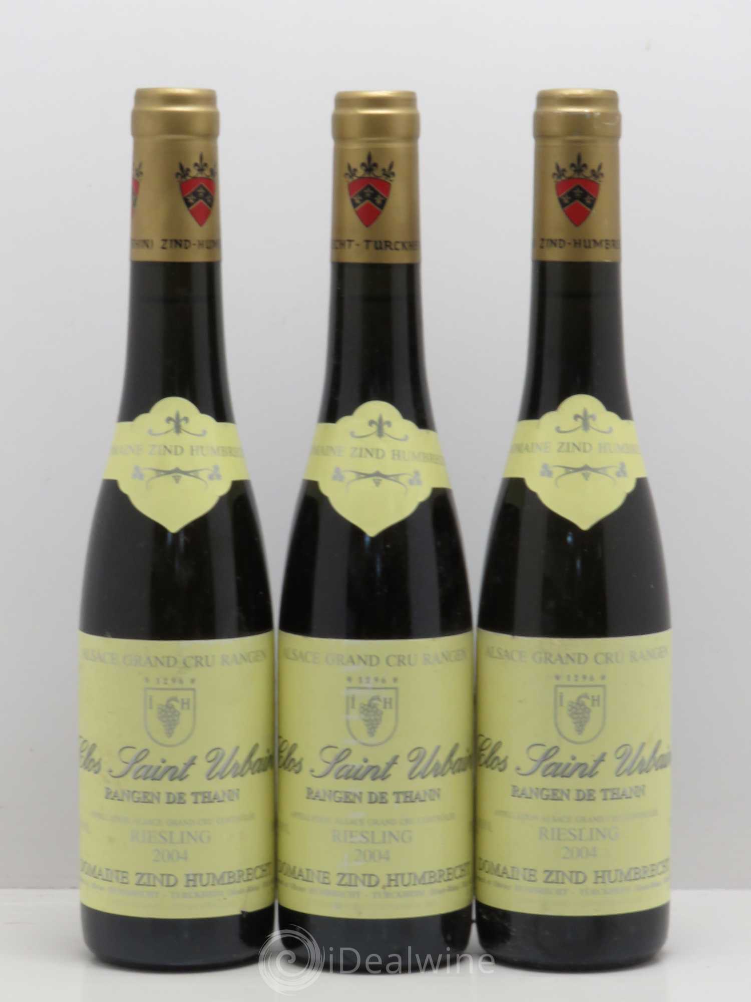 Alsace Riesling Grand Cru Rangen de Thann Clos Saint Urbain Zind-Humbrecht (Domaine) 2004 - Posten von 6 Demi-Flaschen - 2