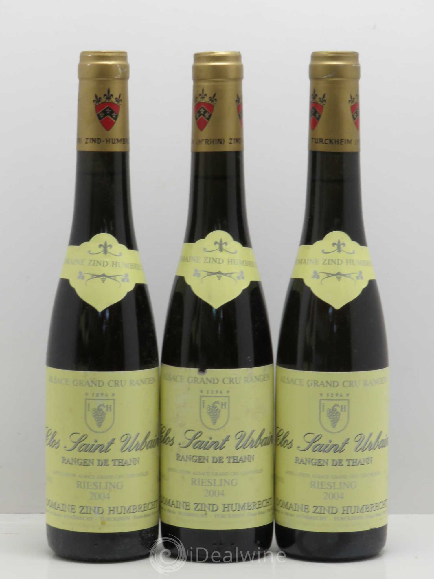 Alsace Riesling Grand Cru Rangen de Thann Clos Saint Urbain Zind-Humbrecht (Domaine) 2004 - Posten von 5 Demi-Flaschen - 1