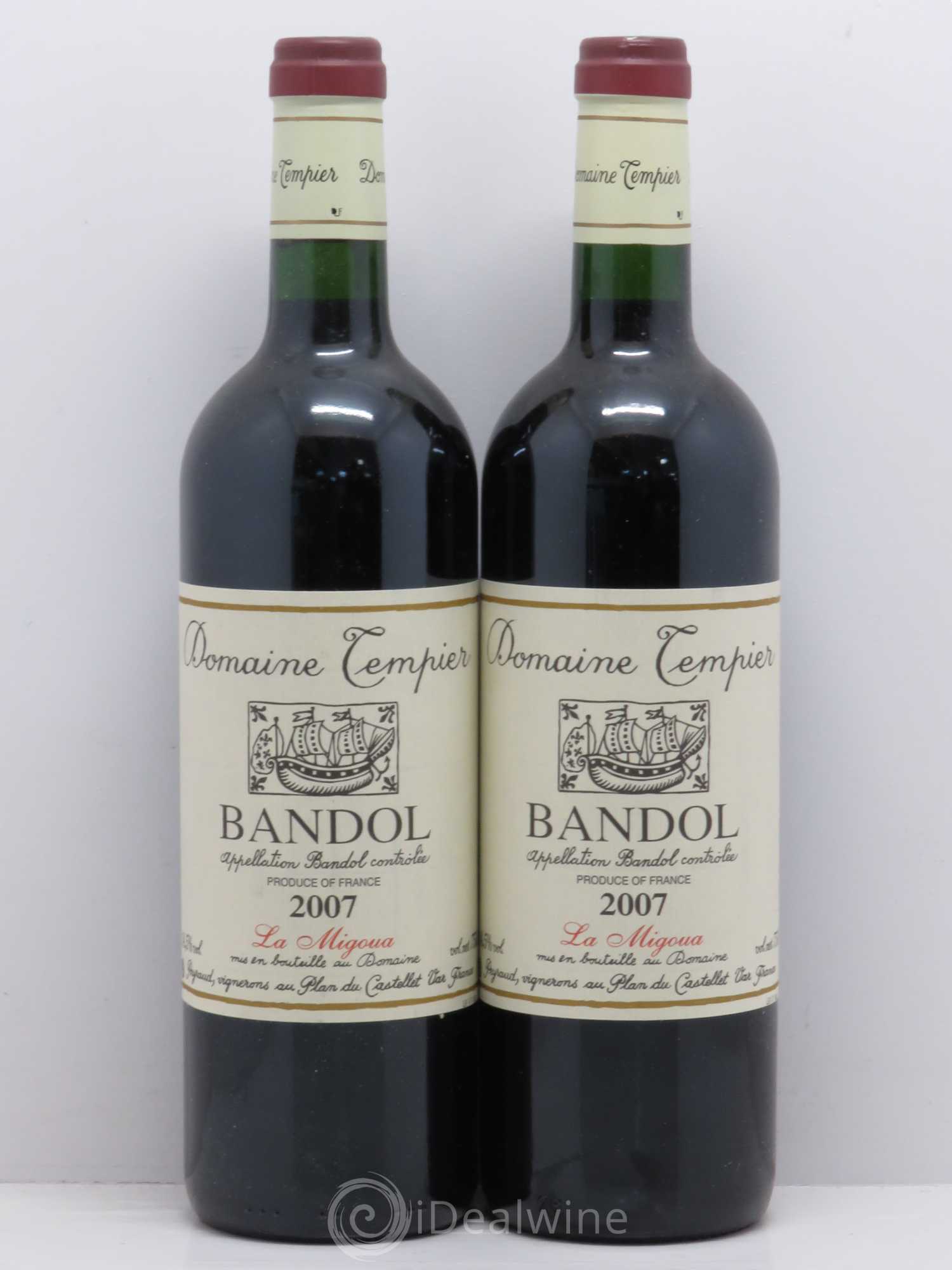 Bandol Domaine Tempier Cuvée La Migoua Famille Peyraud 2007 - Lot de 2 bouteilles - 0