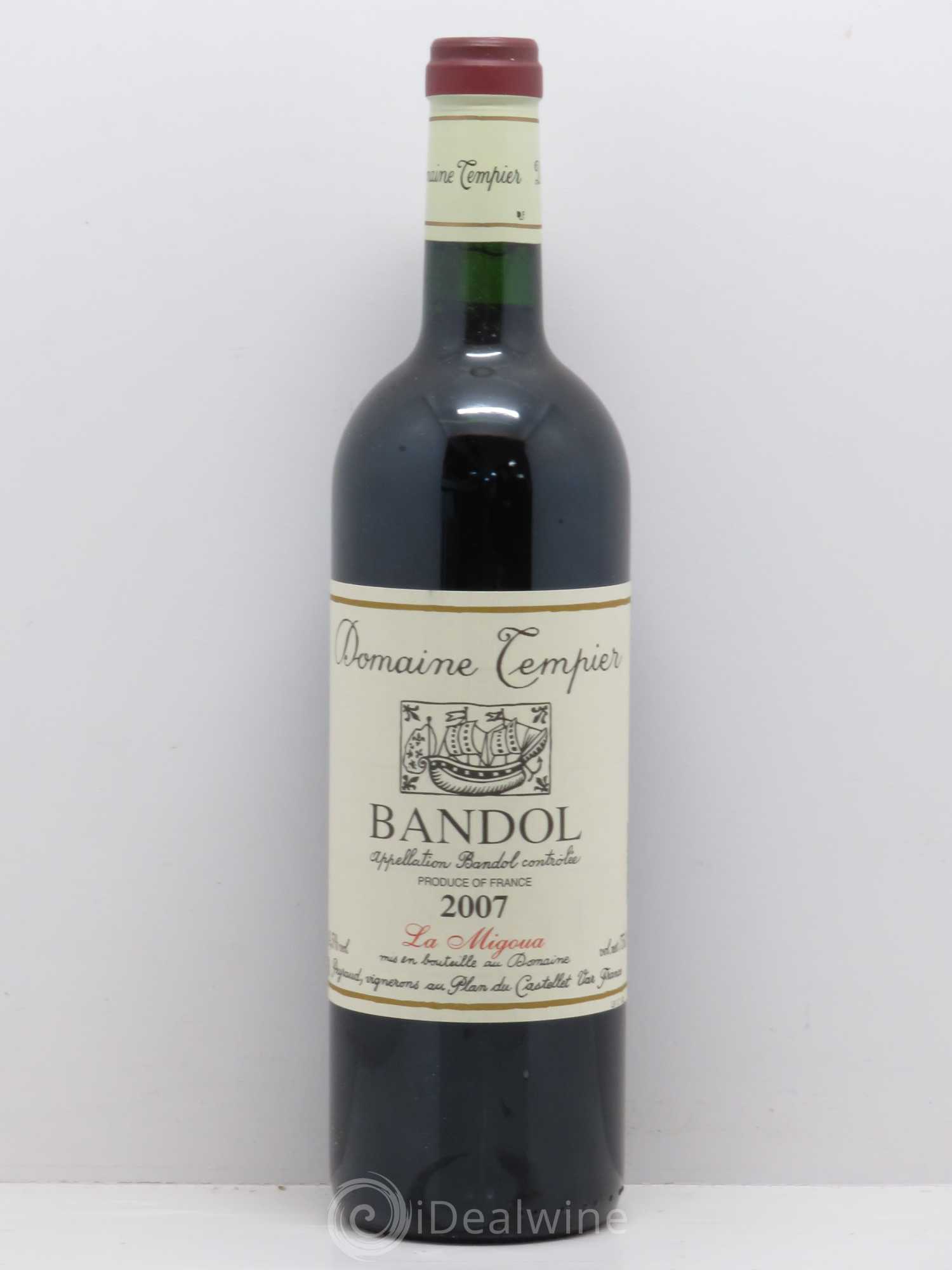Bandol Domaine Tempier Cuvée La Migoua Famille Peyraud 2007 - Lot de 1 bouteille - 0