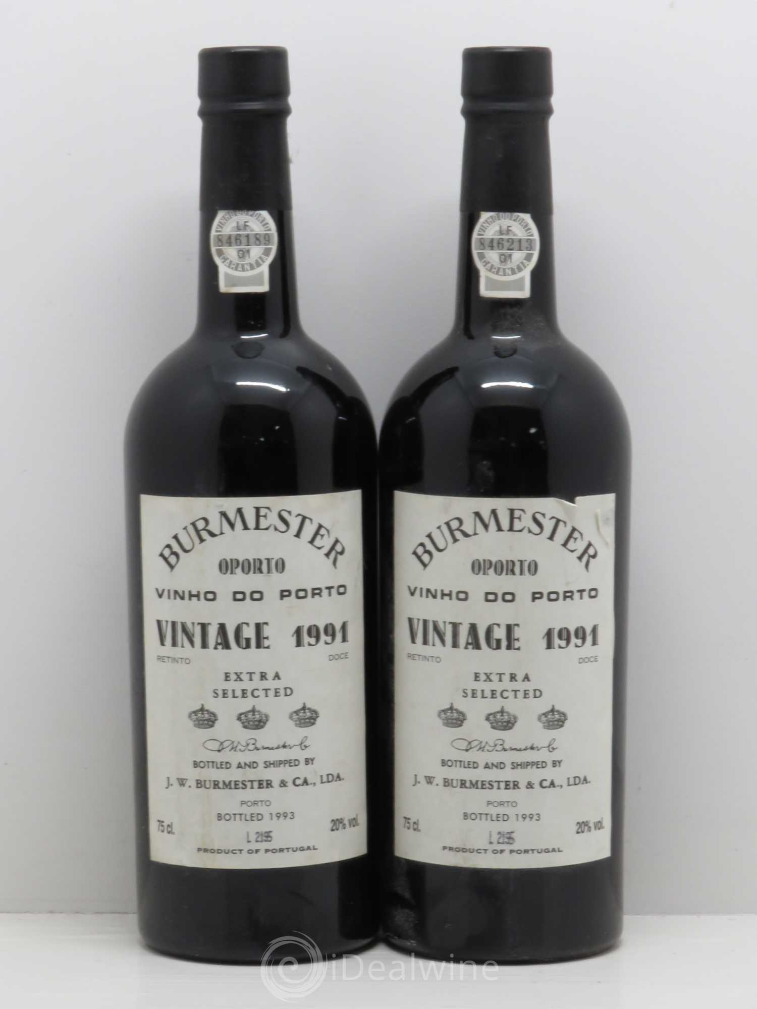 Porto Burmeister Vintage Port 1991 - Posten von 2 Flaschen - 0