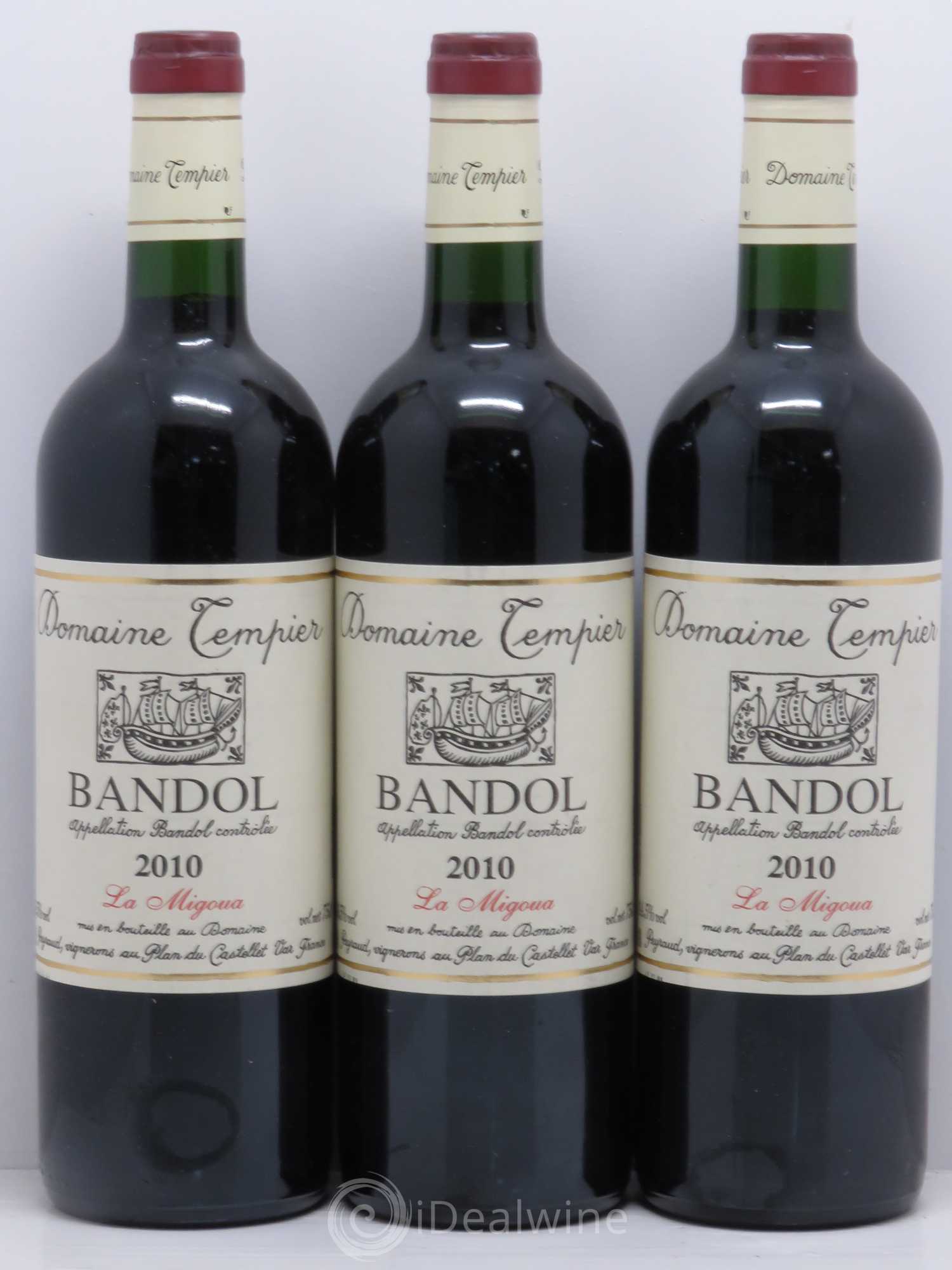 Bandol Domaine Tempier Cuvée La Migoua Famille Peyraud 2010 - Lot de 3 bouteilles - 0