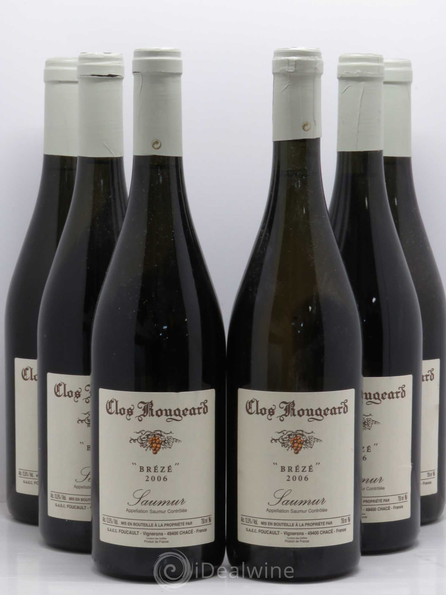 Saumur Brézé Clos Rougeard 2006 - Lot de 6 bouteilles - 0