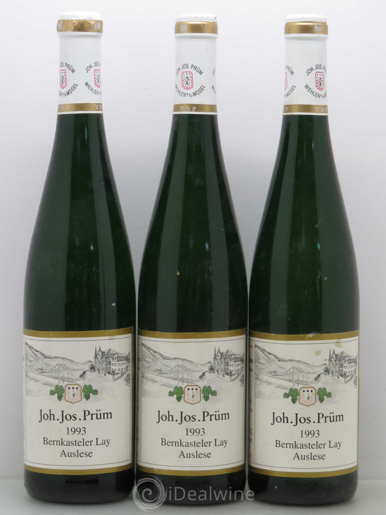 Allemagne Mosel-Saar Joh Jos Prüm Berncasteler Lay Auslese 1993 - Posten von 3 Flaschen - 0