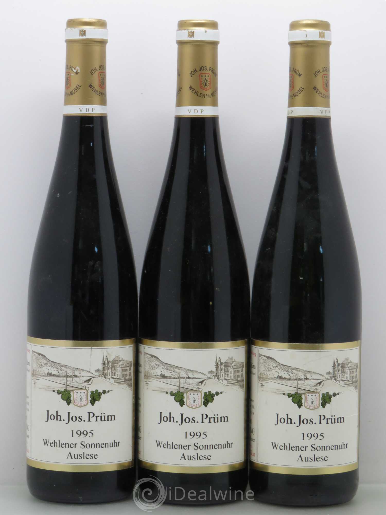 Allemagne Mosel-Saar Joh Jos Prüm Wehlener Sonnenuhr Auslese Gold Capsule 1995 - Posten von 3 Flaschen - 0