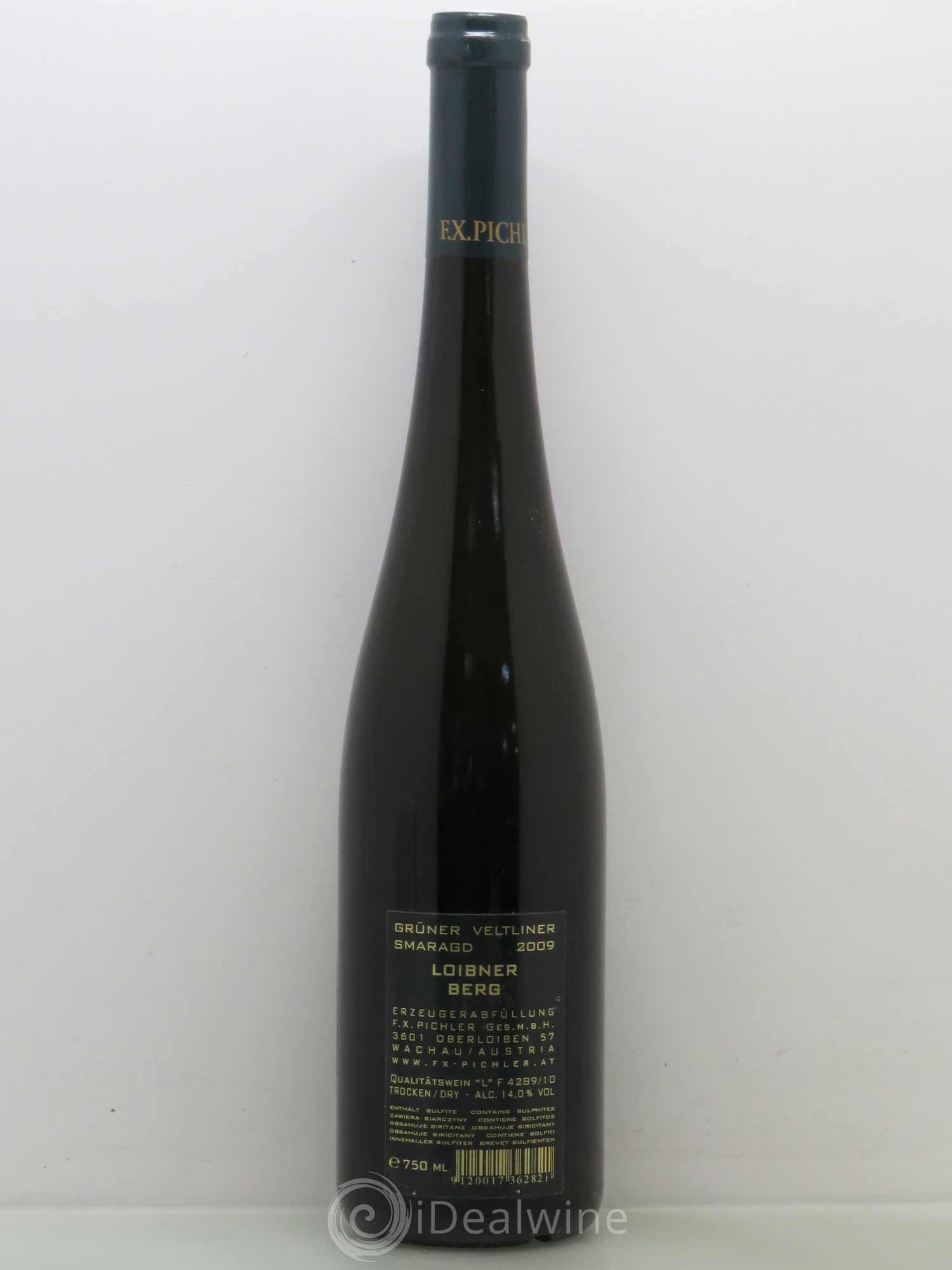 Autriche FX Pichler Gruner Vetliner Loibner Berg Smarag 2009 - Posten von 1 Flasche - 1
