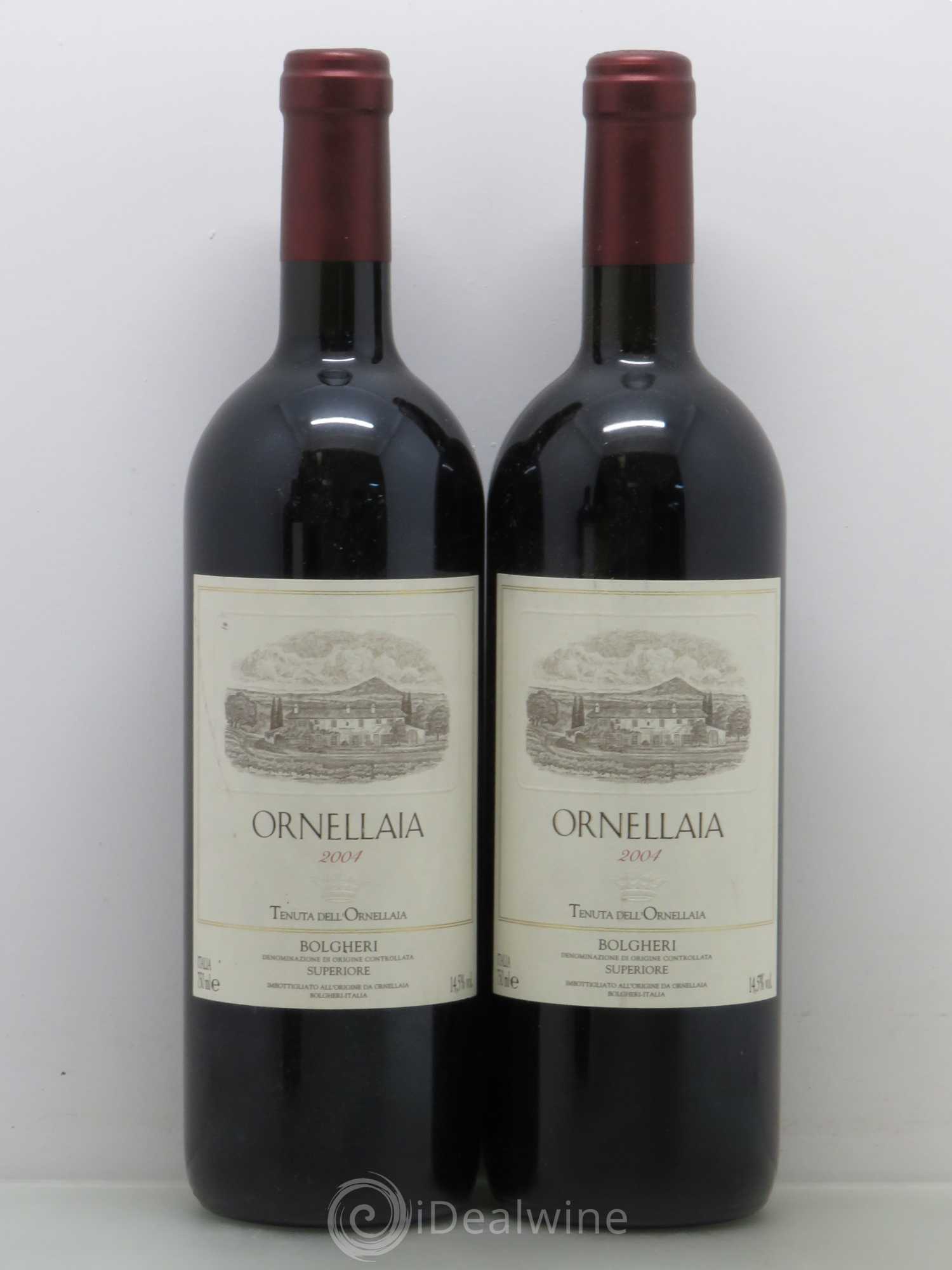 Bolgheri DOC Superiore Ornellaia Tenuta Dell'Ornellaia - Frescobaldi 2004 - Lot de 2 bouteilles - 0