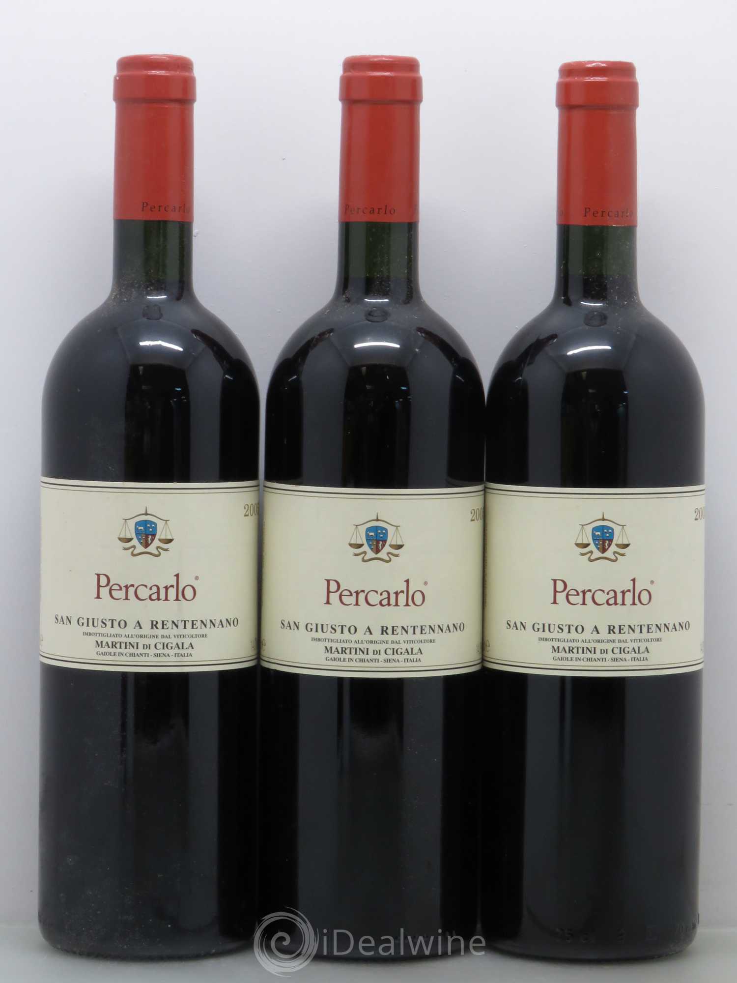 Italie Fattoria San Giusto a Rentennano Percarlo 2005 - Posten von 3 Flaschen - 0