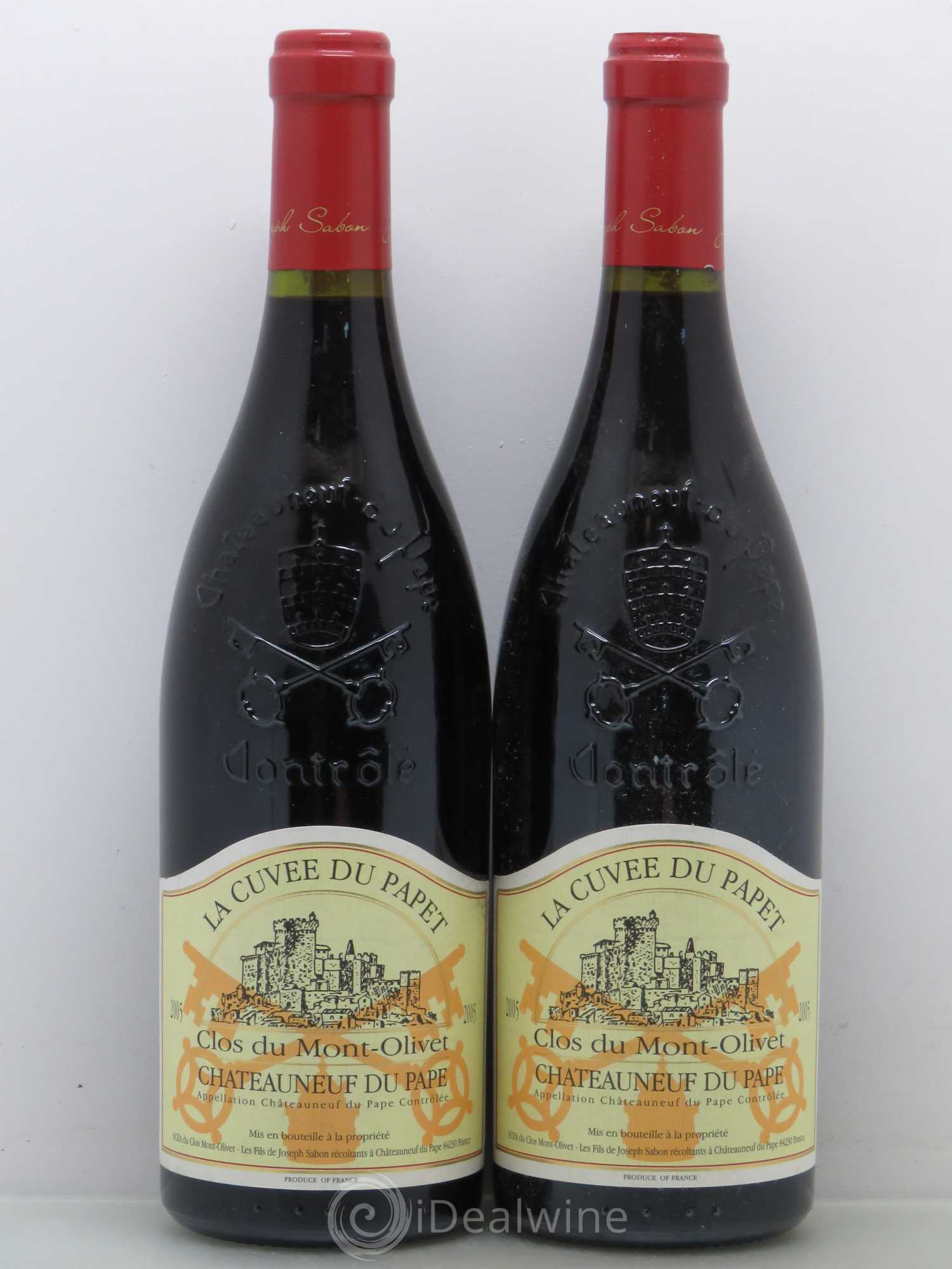 Châteauneuf-du-Pape Cuvée du Papet Clos du Mont-Olivet 2005 - Lot de 2 bouteilles - 0